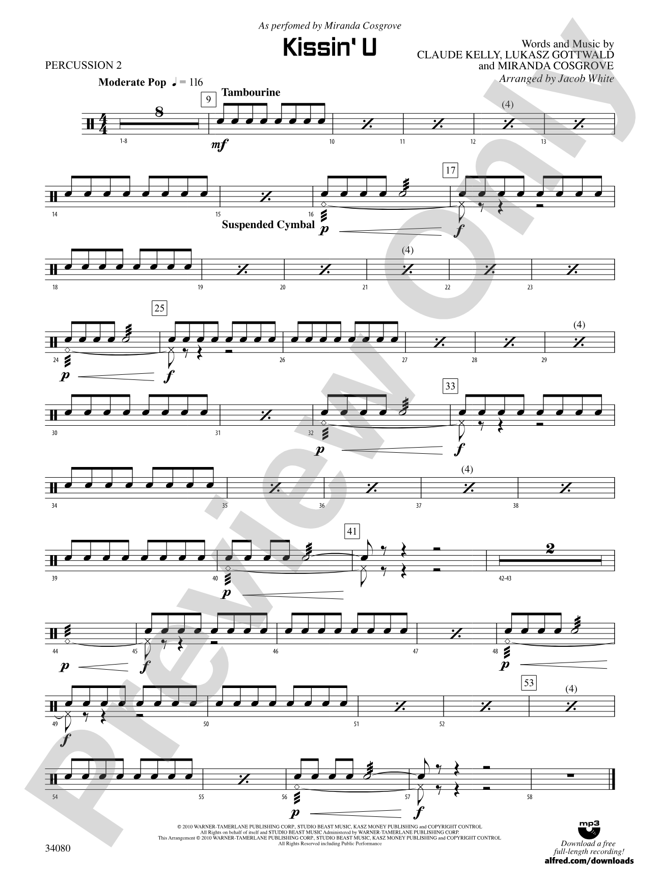 Kissin' U: 2nd Percussion