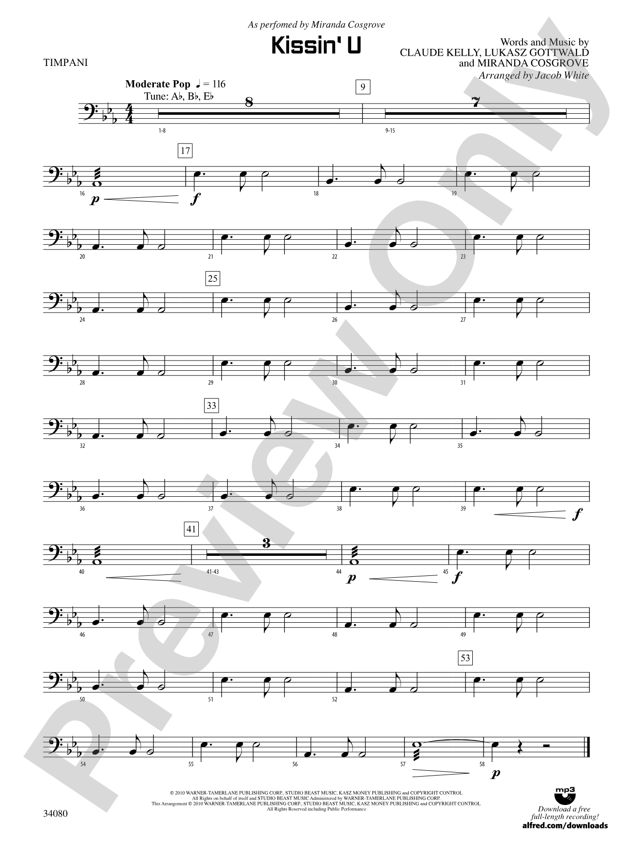 Kissin' U: Timpani