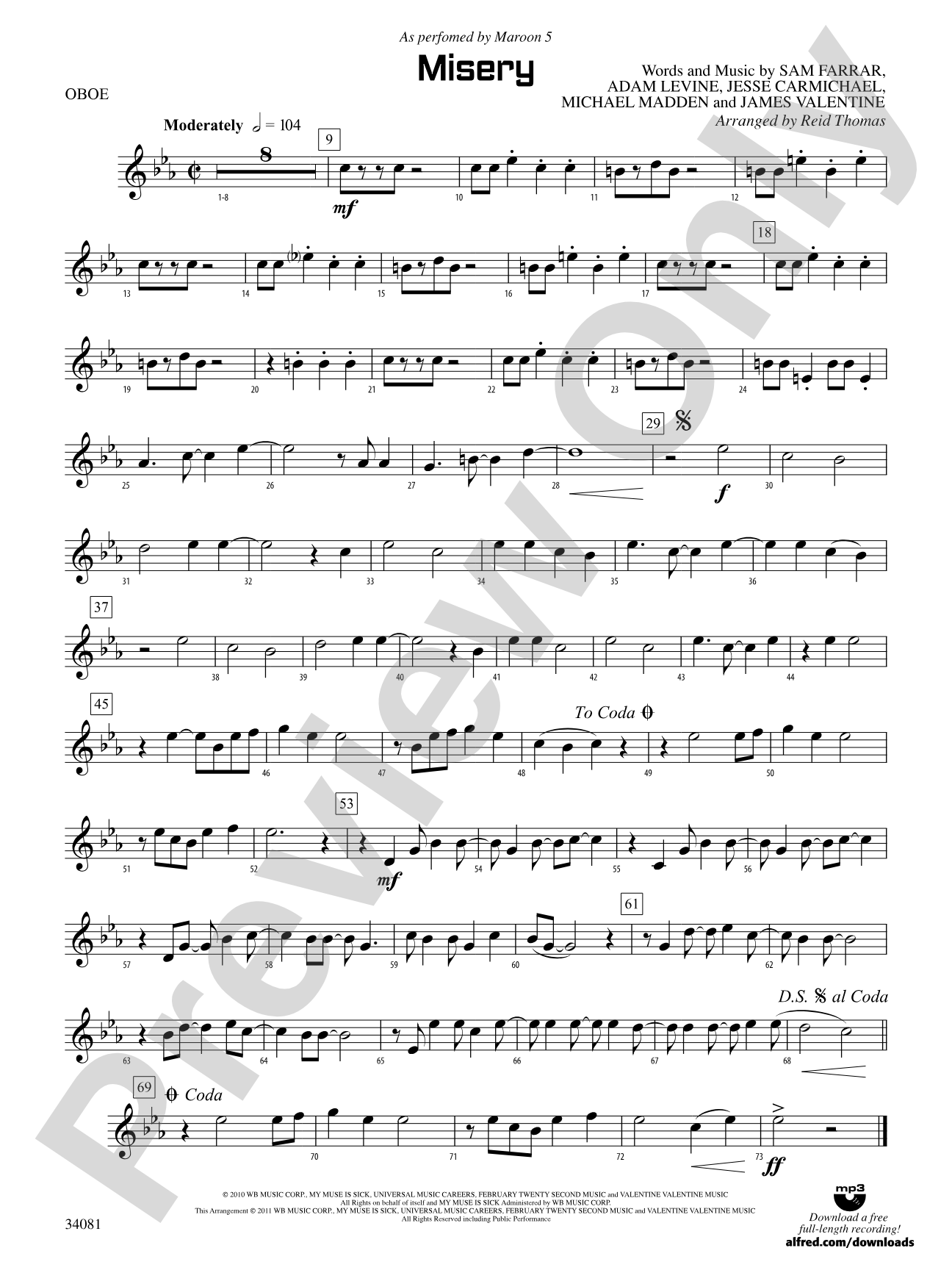 Misery: Oboe