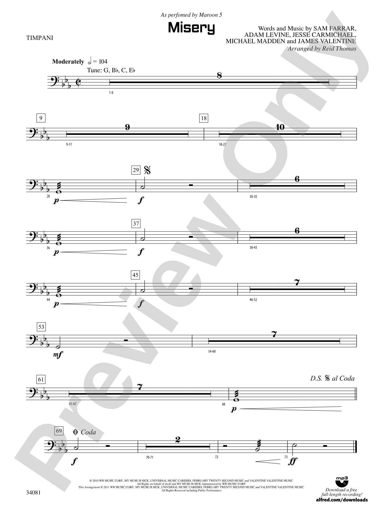 Misery: Timpani