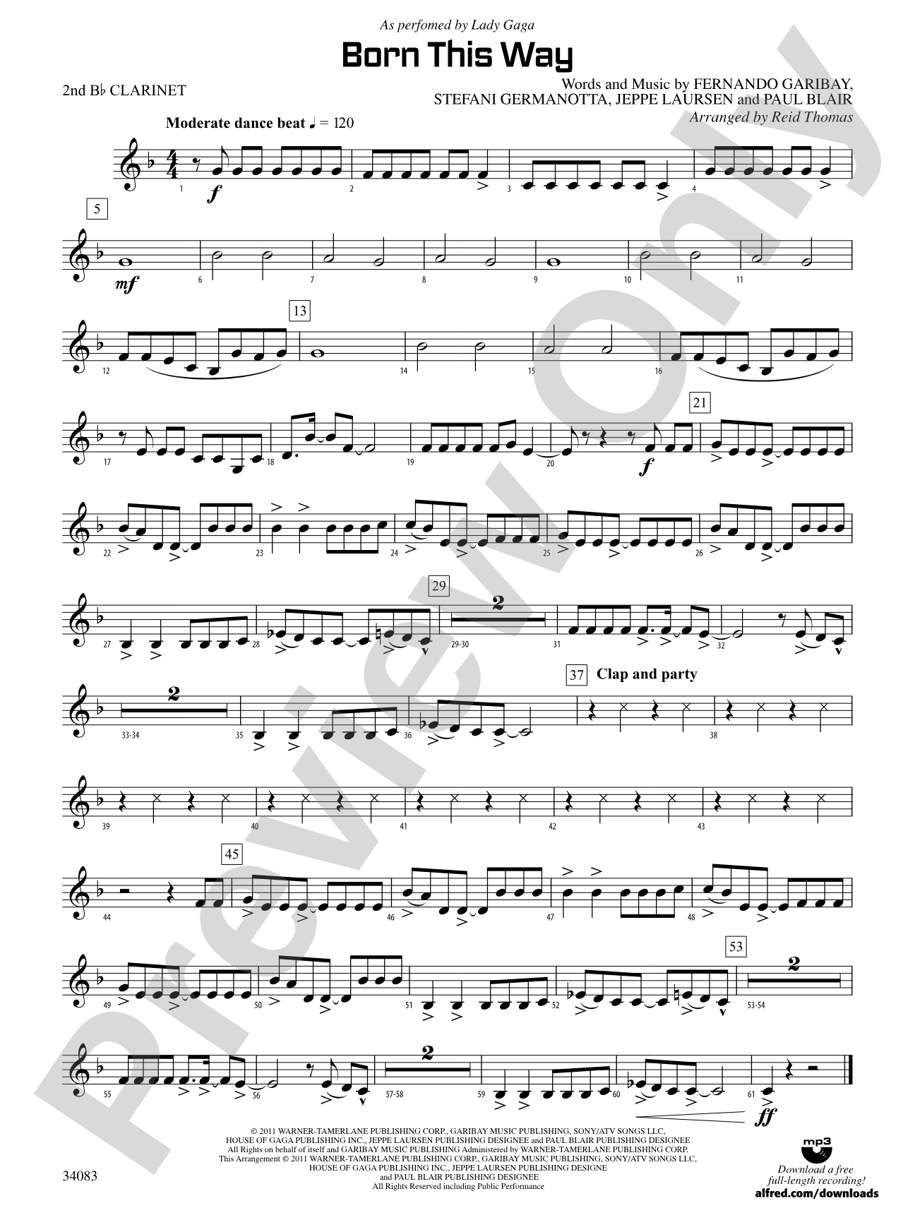 Born This Way: 2nd B-flat Clarinet