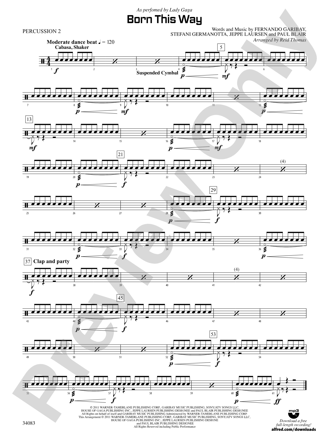 Born This Way: 2nd Percussion