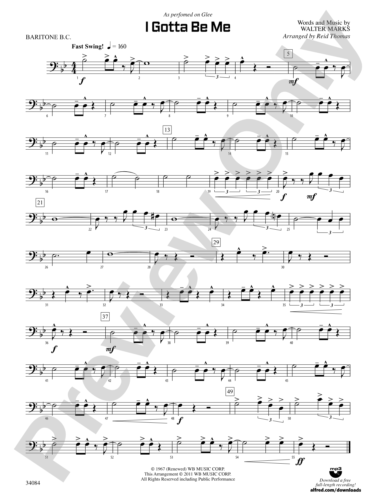 I Gotta Be Me: Baritone B.C.