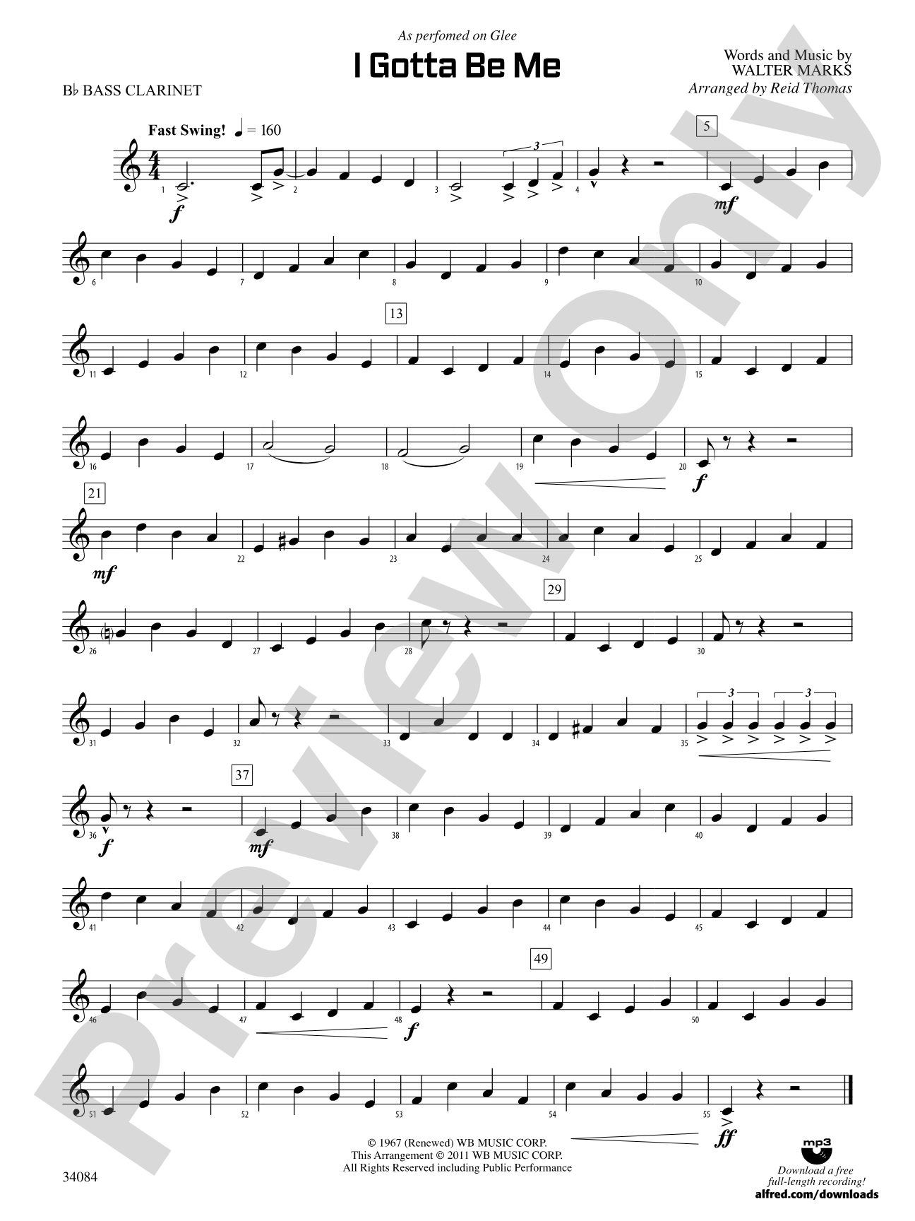 I Gotta Be Me: B-flat Bass Clarinet