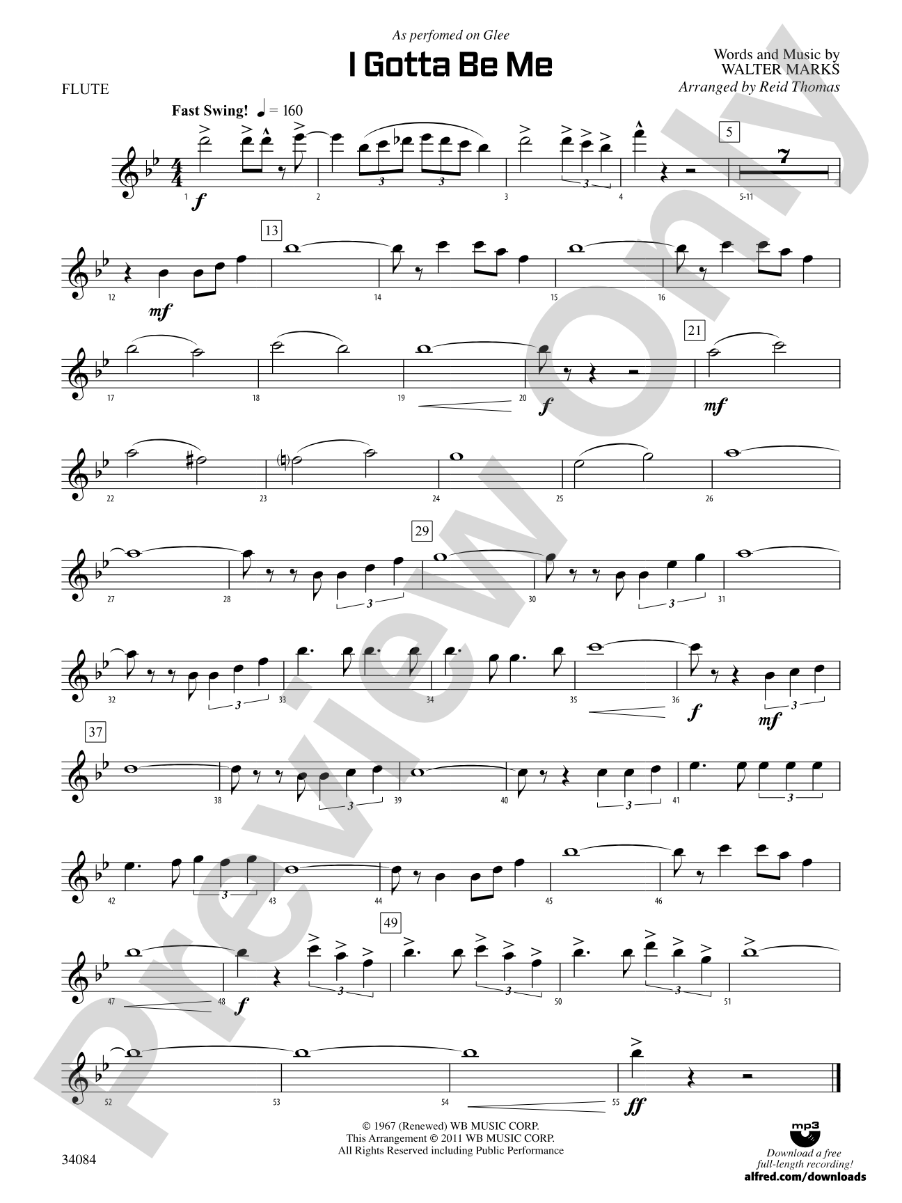 I Gotta Be Me: Flute