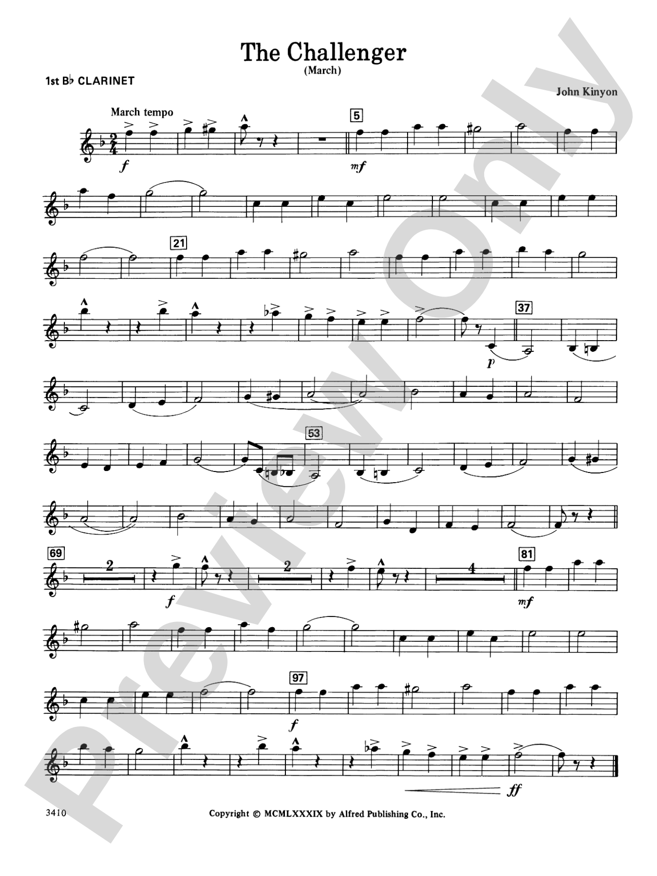 The Challenger: 1st B-flat Clarinet