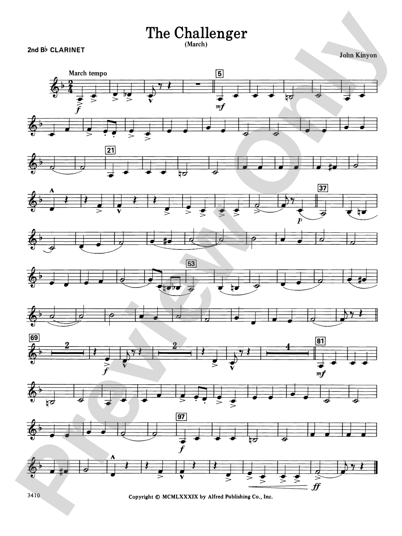 The Challenger: 2nd B-flat Clarinet