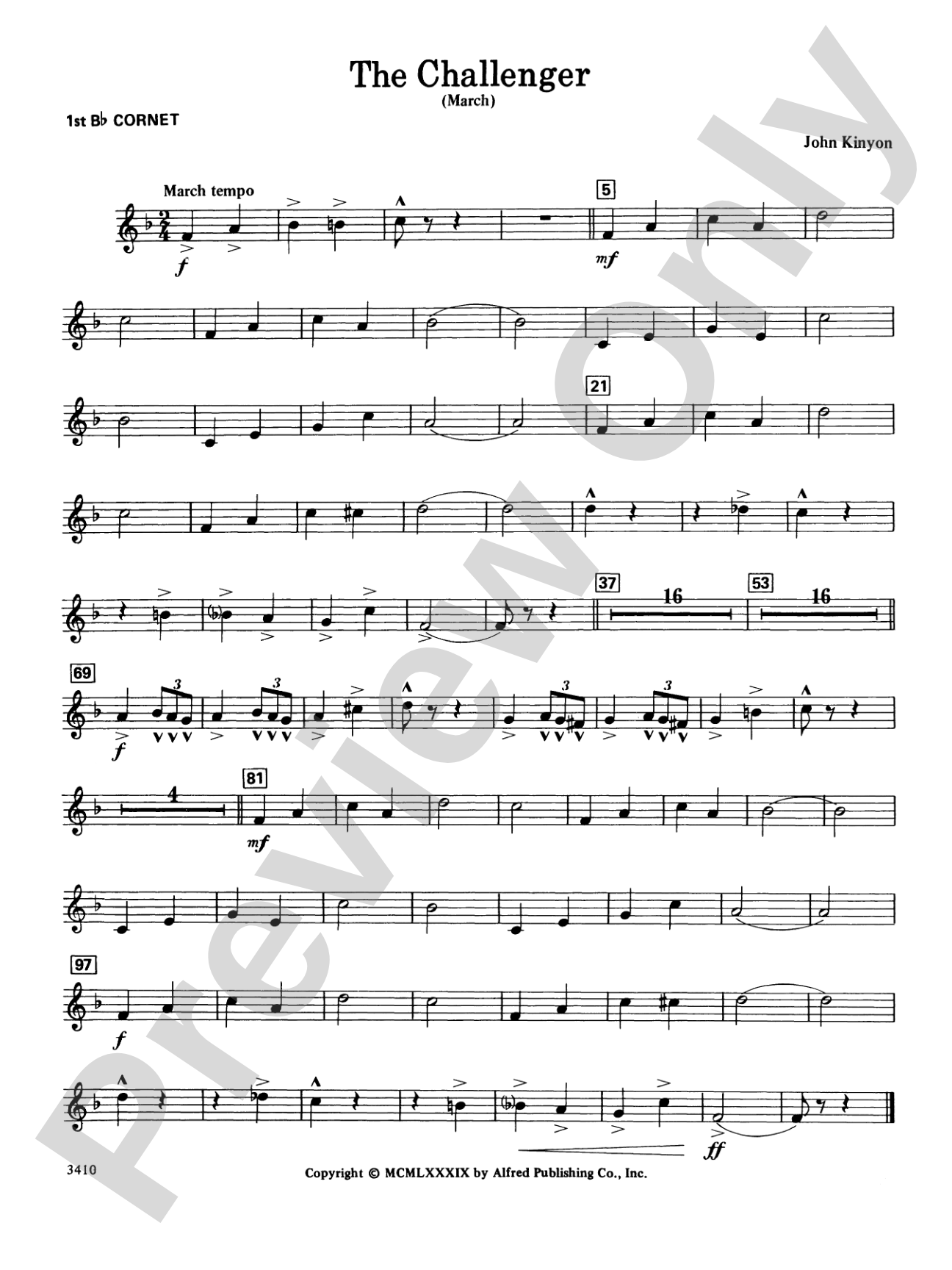 The Challenger: 1st B-flat Cornet