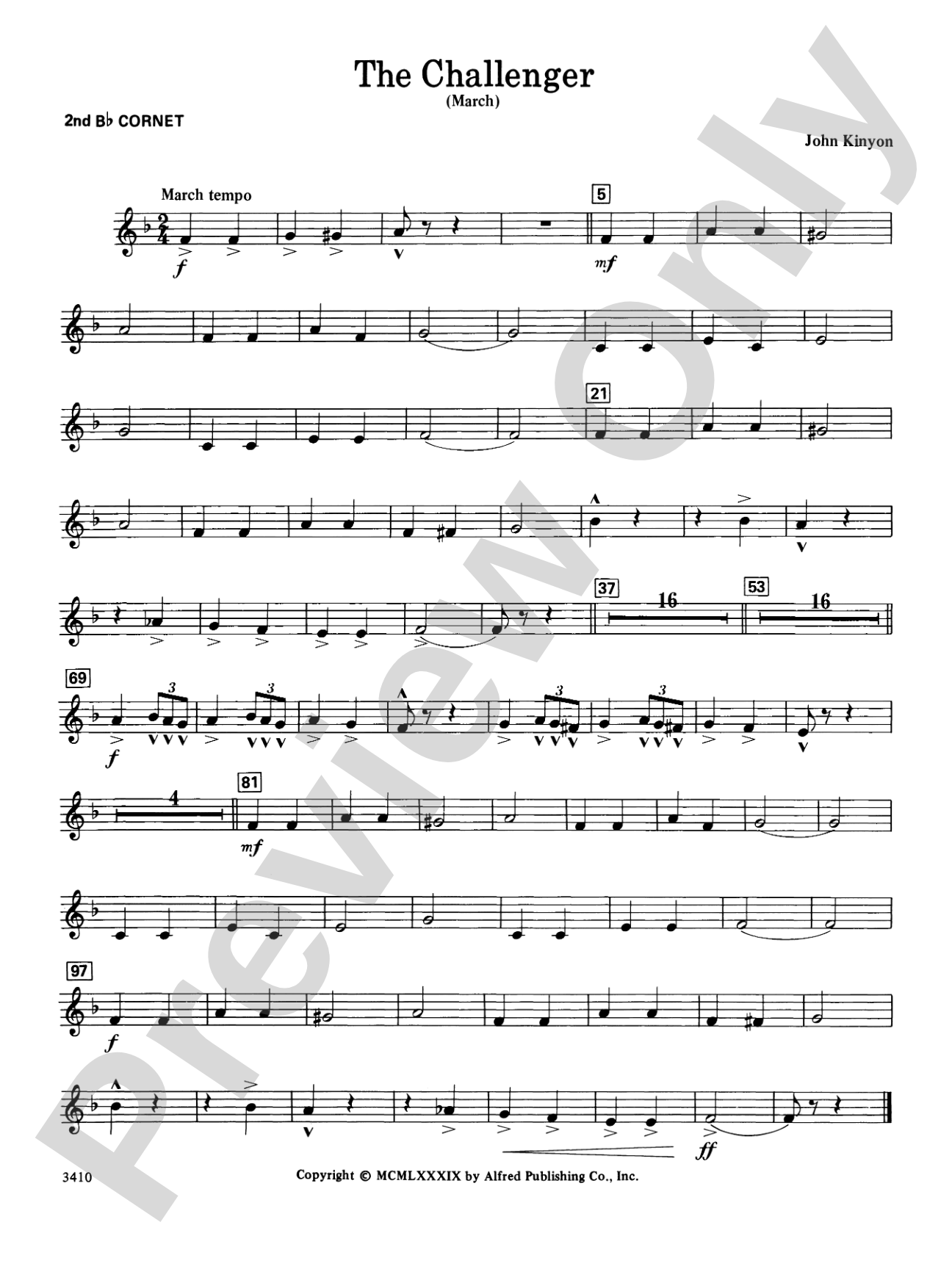 The Challenger: 2nd B-flat Cornet