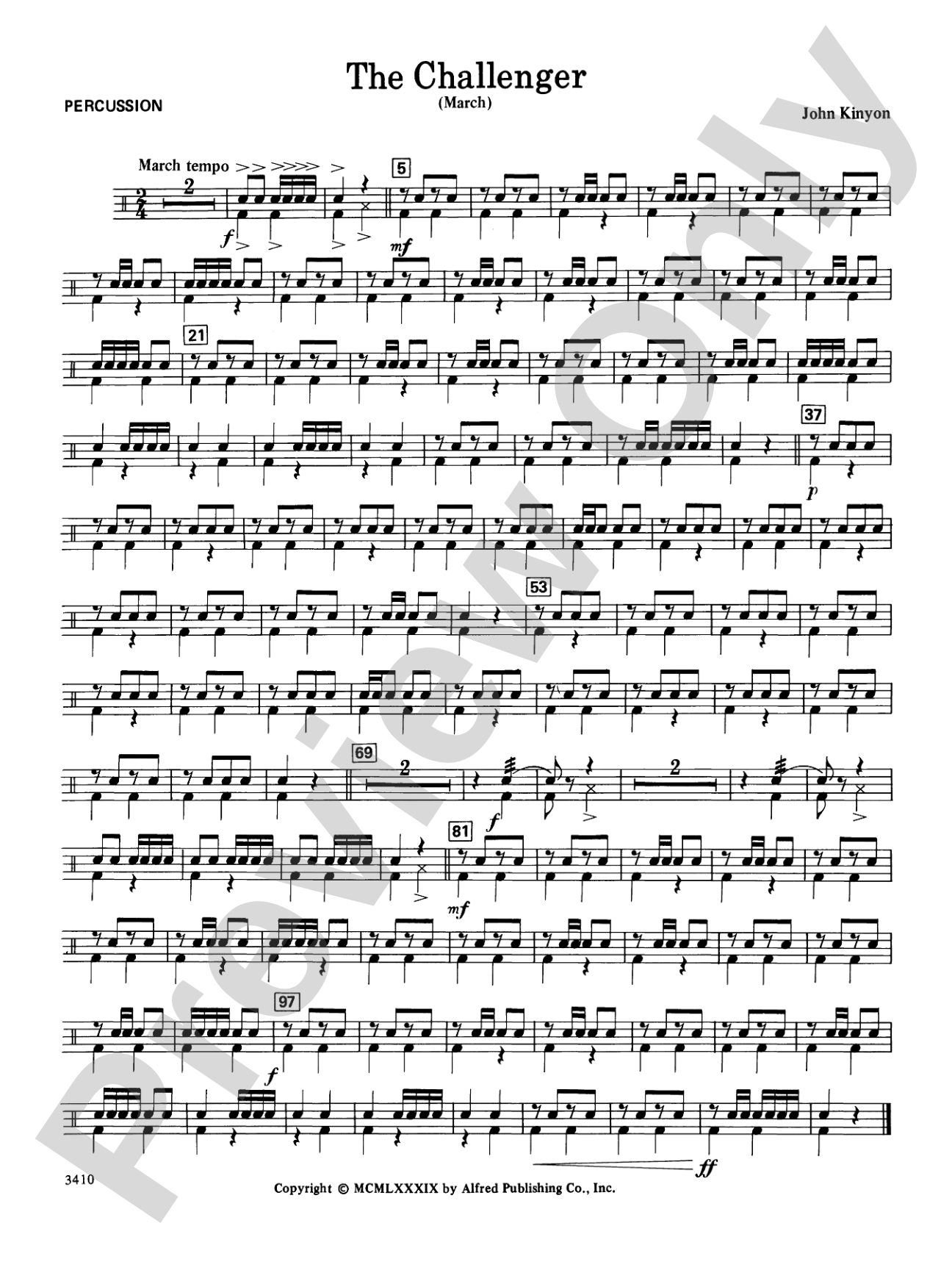 The Challenger: 1st Percussion