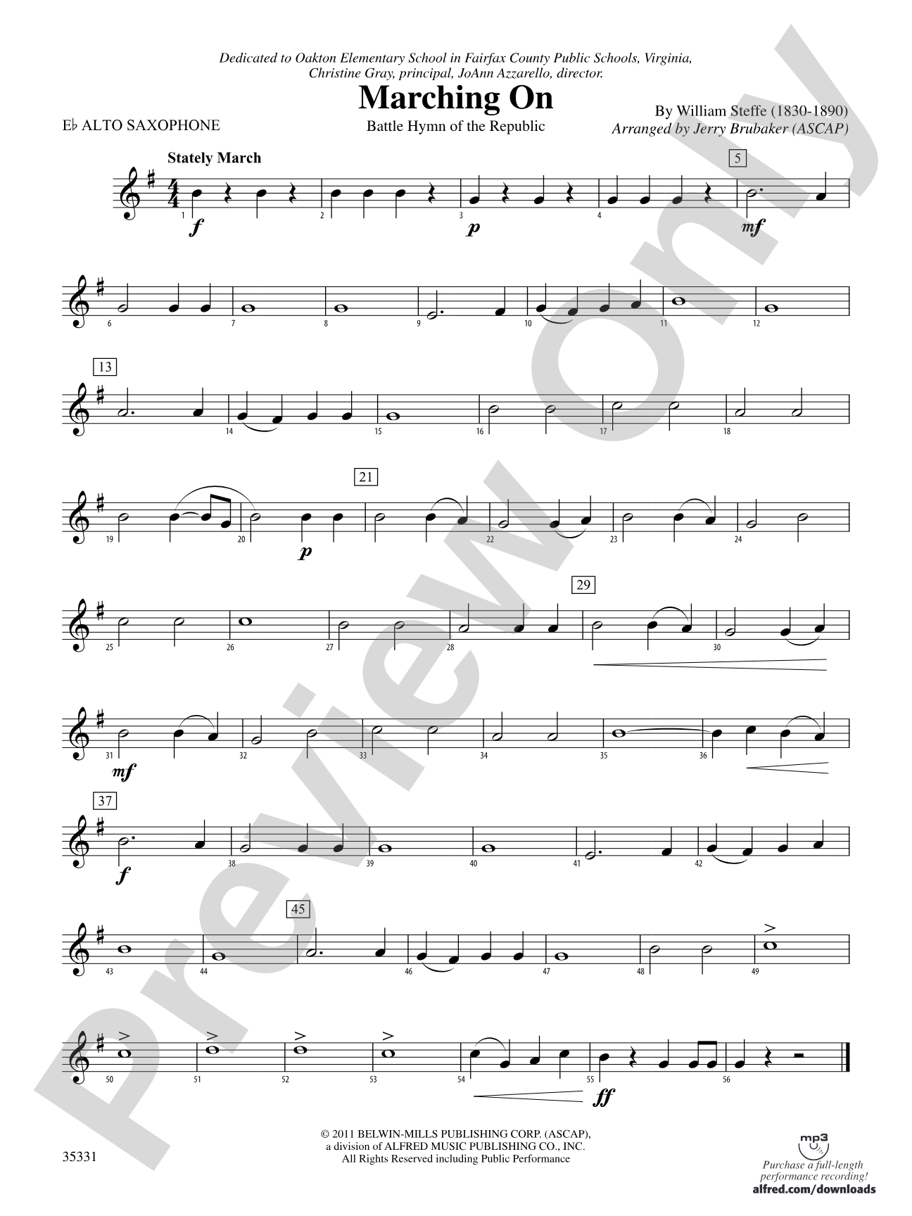 Marching On: E-flat Alto Saxophone