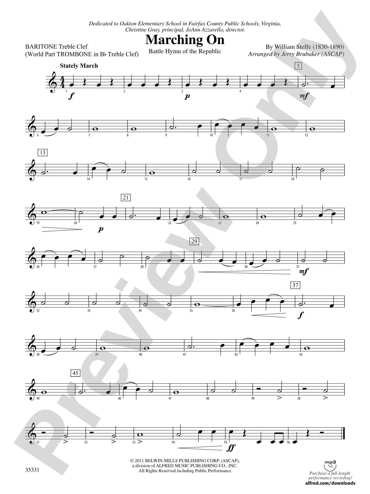 Marching On: Baritone T.C.