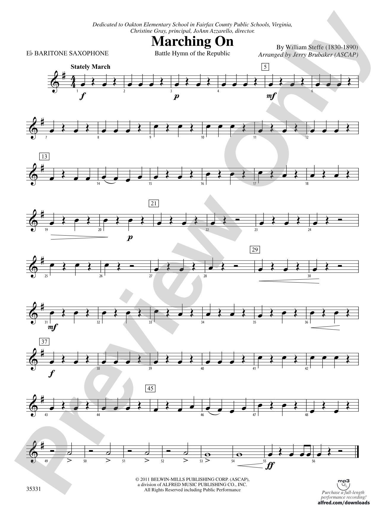Marching On: E-flat Baritone Saxophone