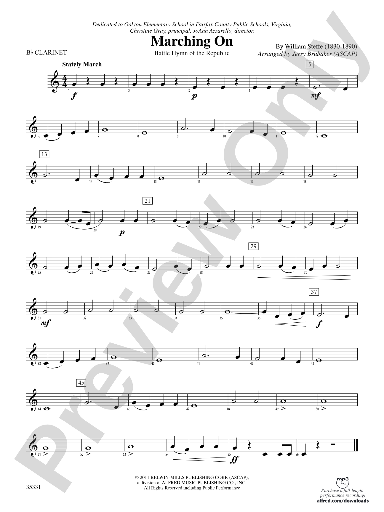 Marching On: 1st B-flat Clarinet