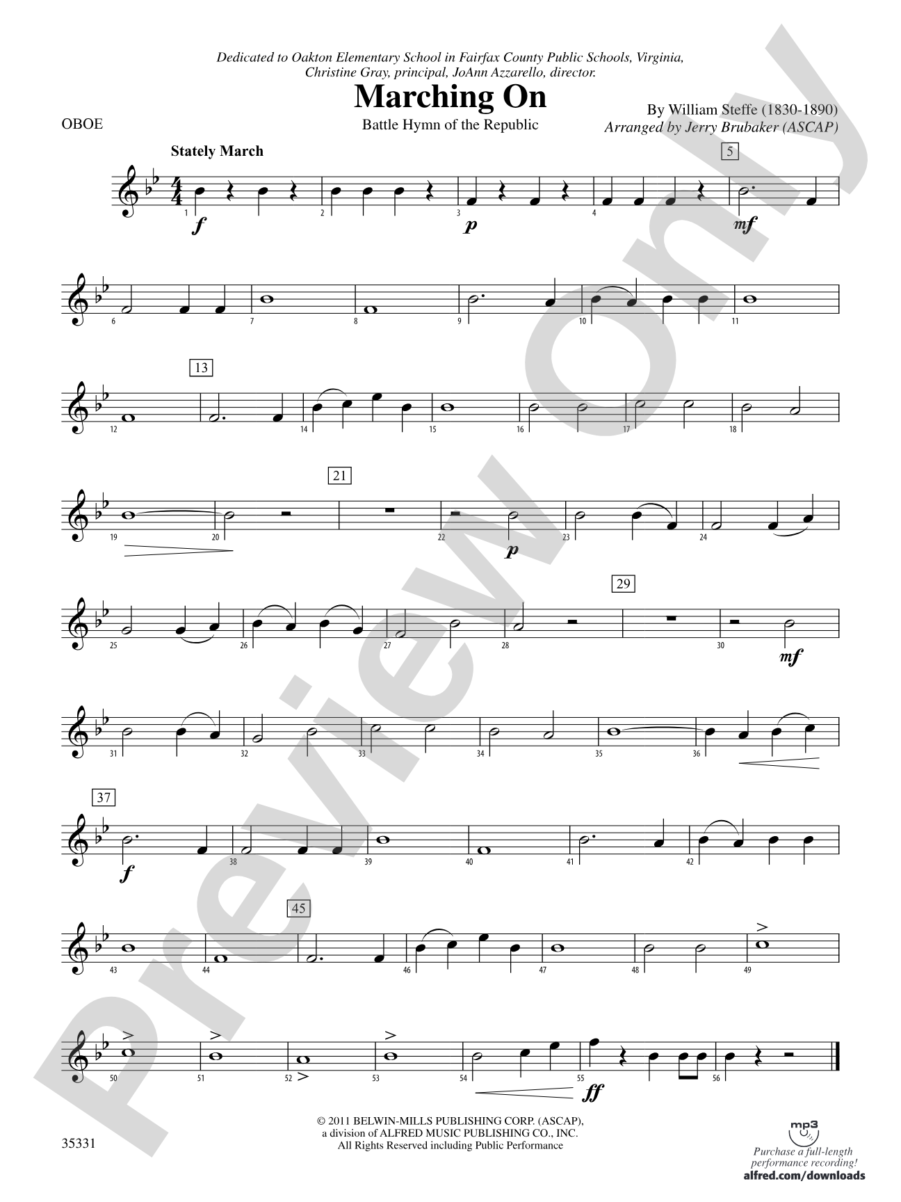 Marching On: Oboe