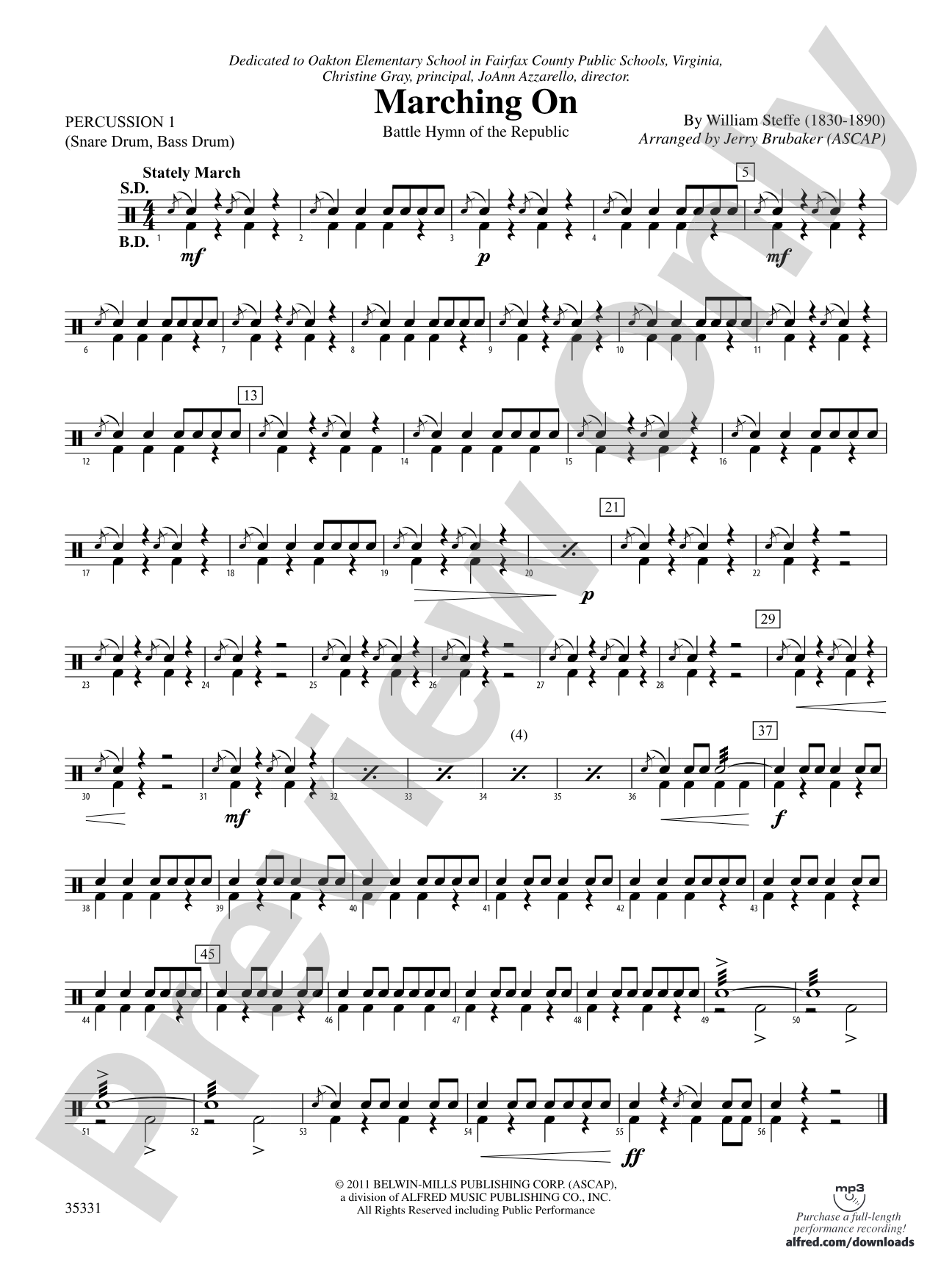 Marching On: 1st Percussion