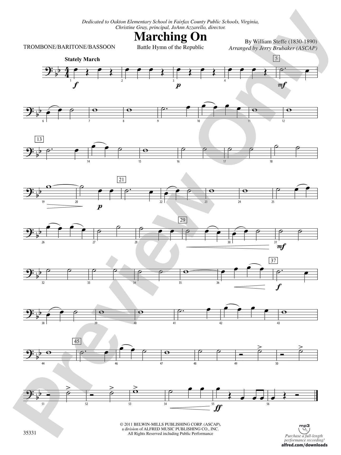 Marching On: 1st Trombone