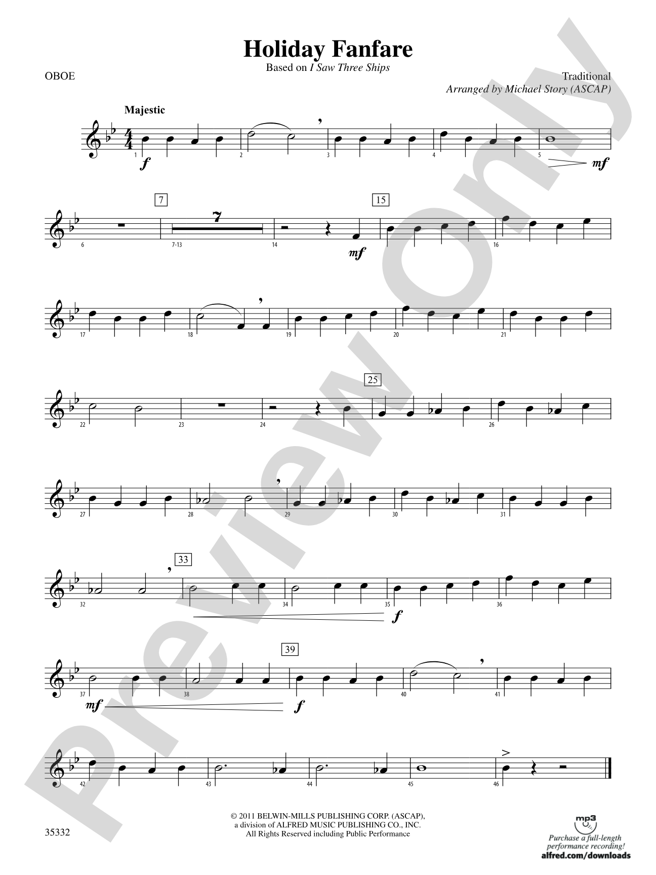Holiday Fanfare: Oboe