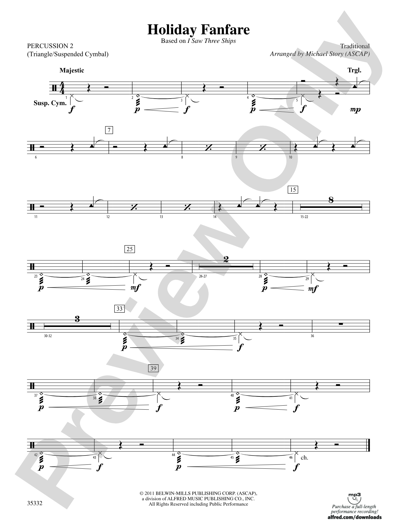 Holiday Fanfare: 2nd Percussion