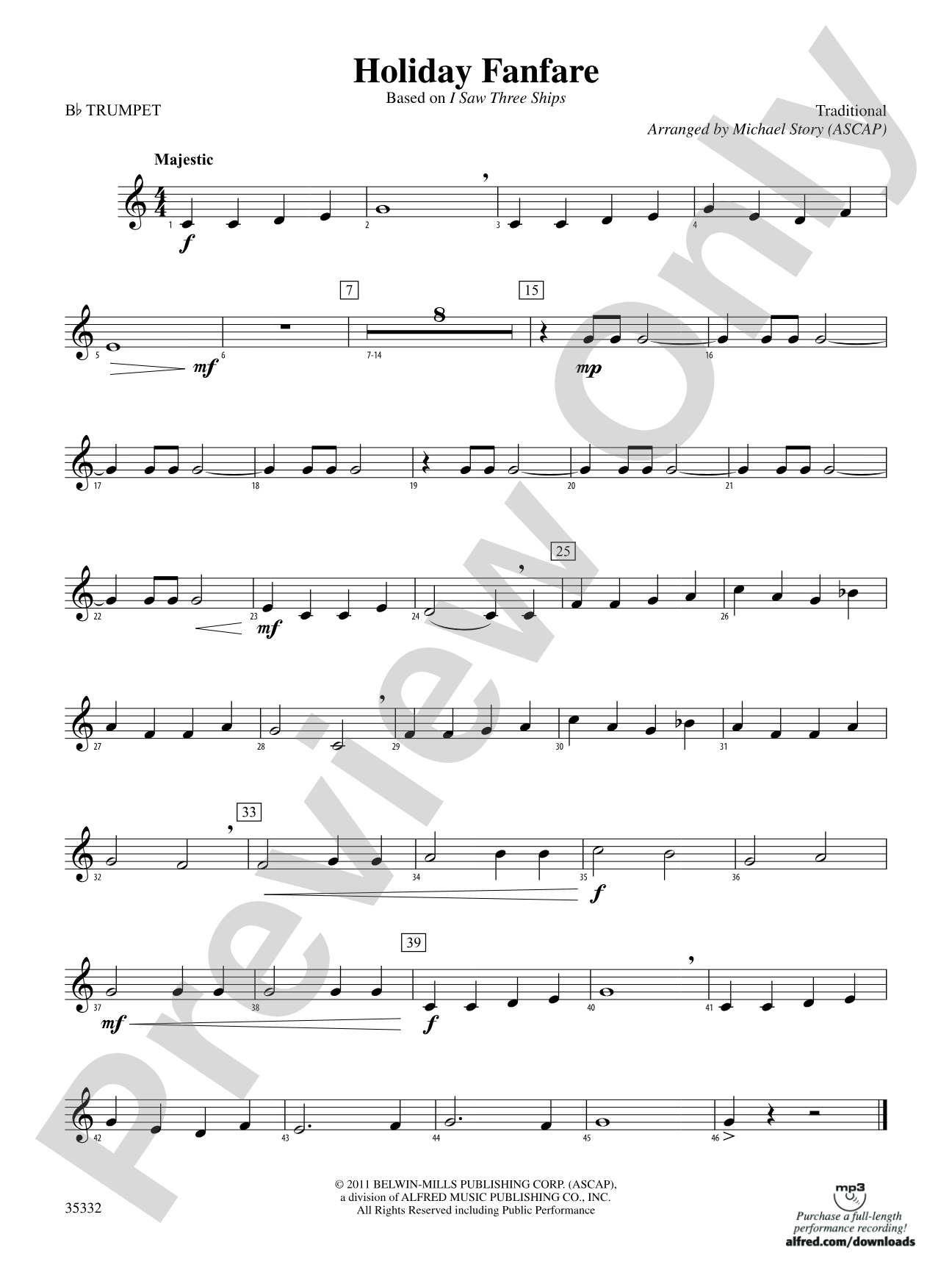 Holiday Fanfare: 1st B-flat Trumpet