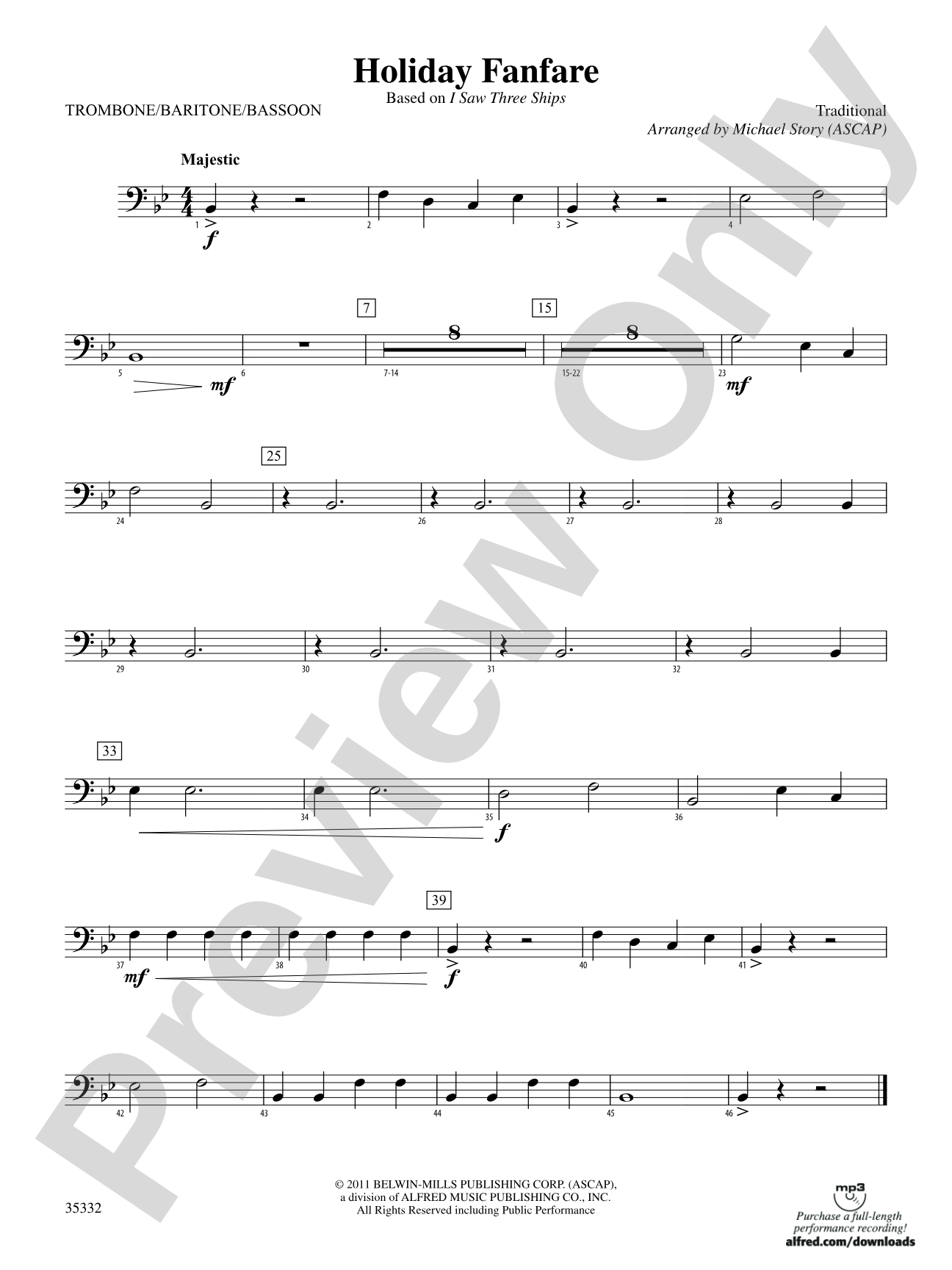 Holiday Fanfare: 1st Trombone