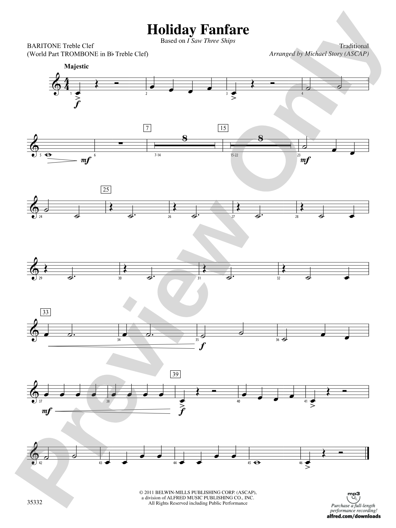 Holiday Fanfare: (wp) Baritone T.C.