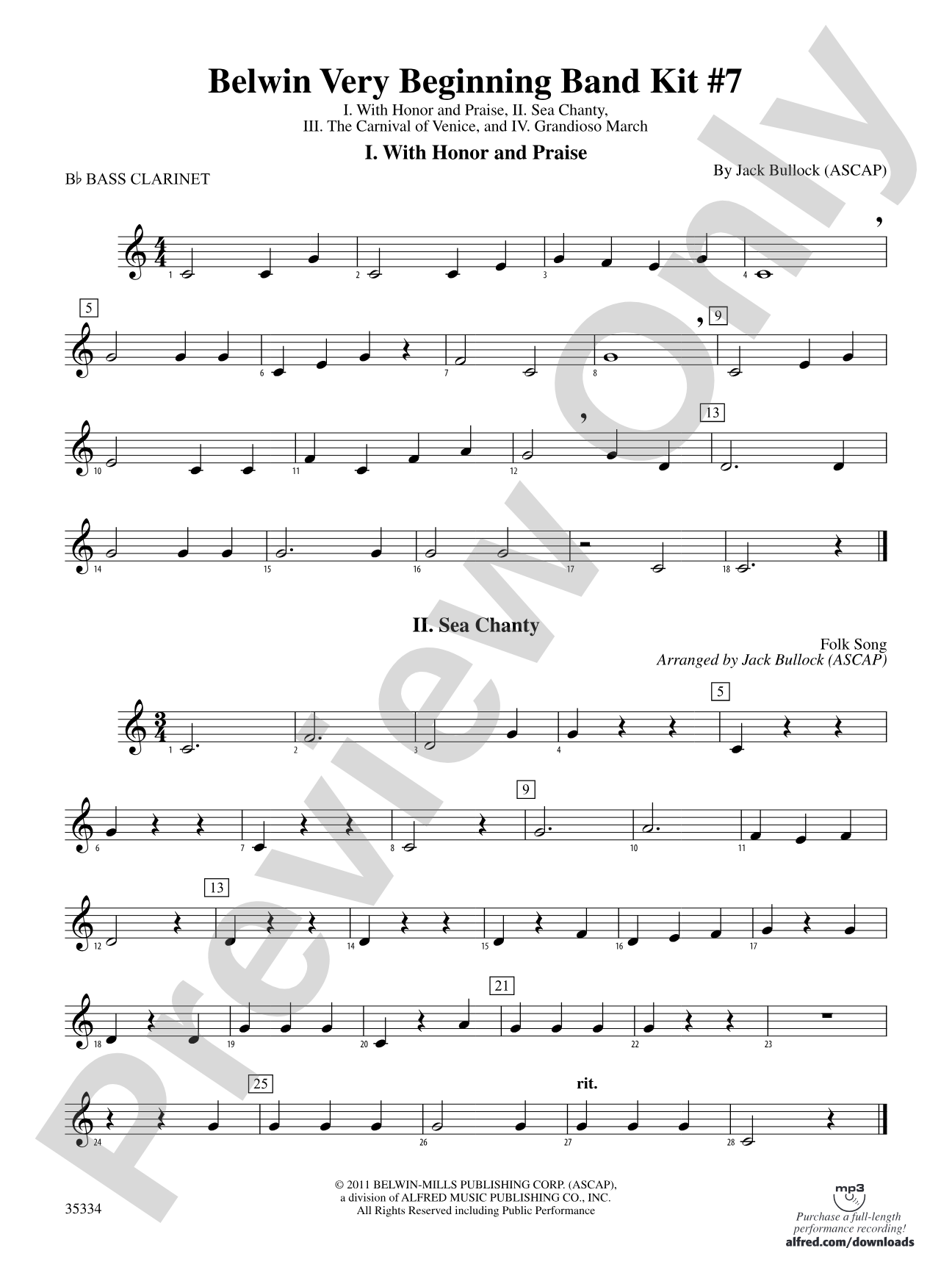 Belwin Very Beginning Band Kit #7: B-flat Bass Clarinet