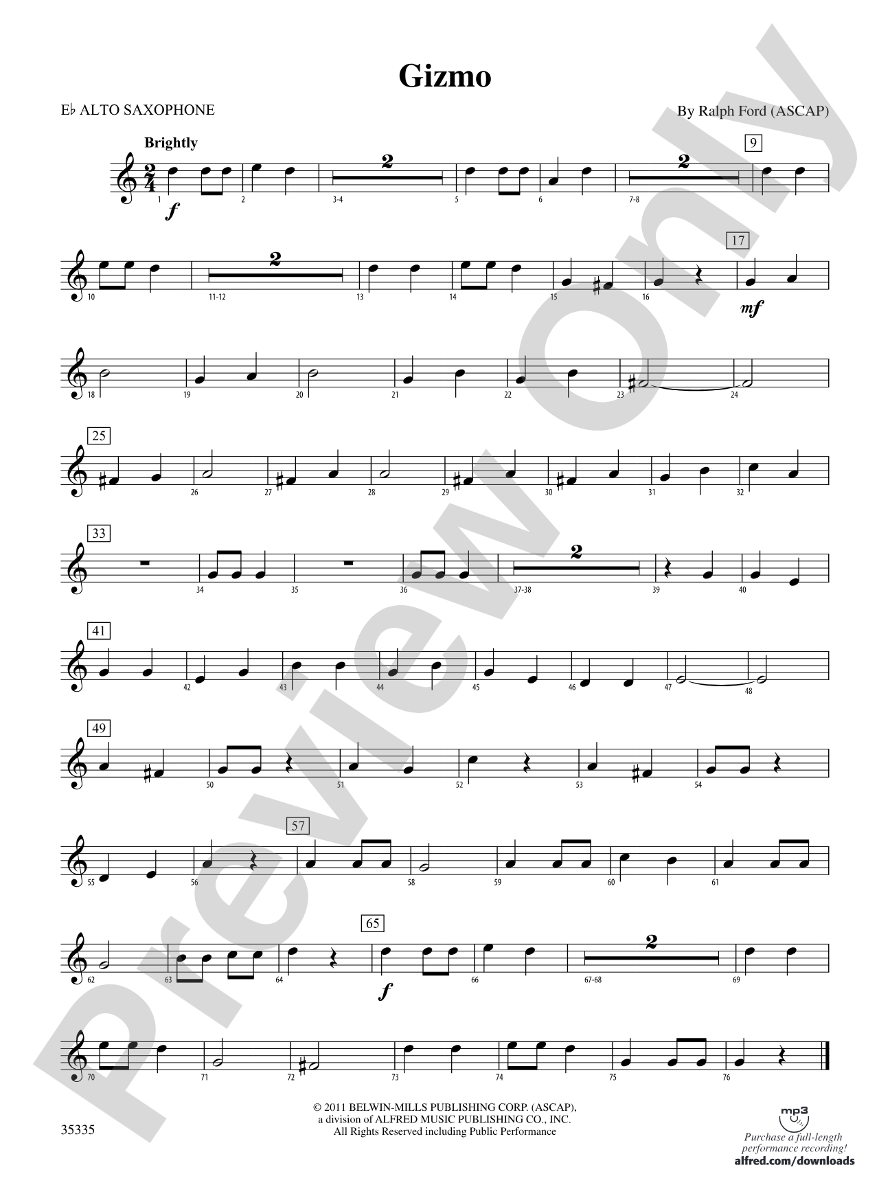 Gizmo: E-flat Alto Saxophone