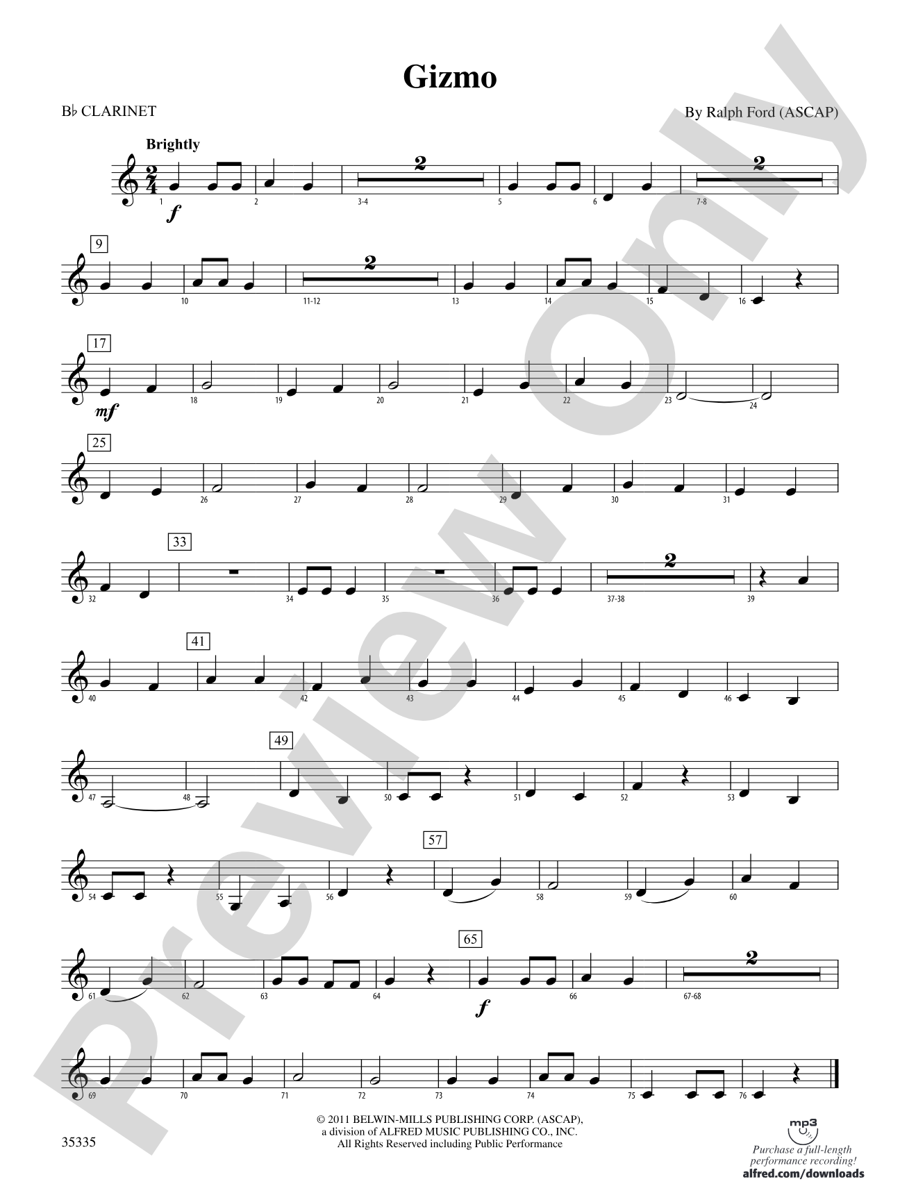 Gizmo: 1st B-flat Clarinet
