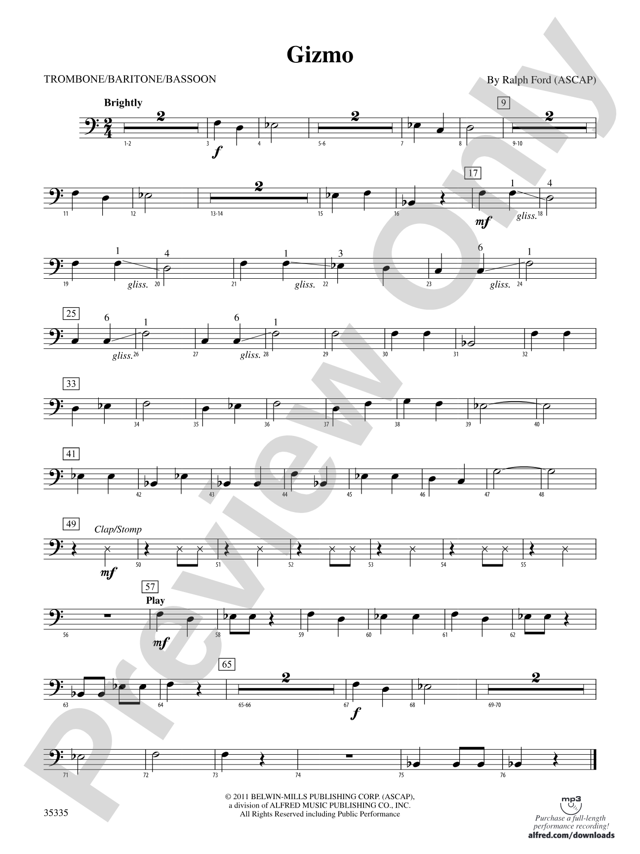 Gizmo: 1st Trombone