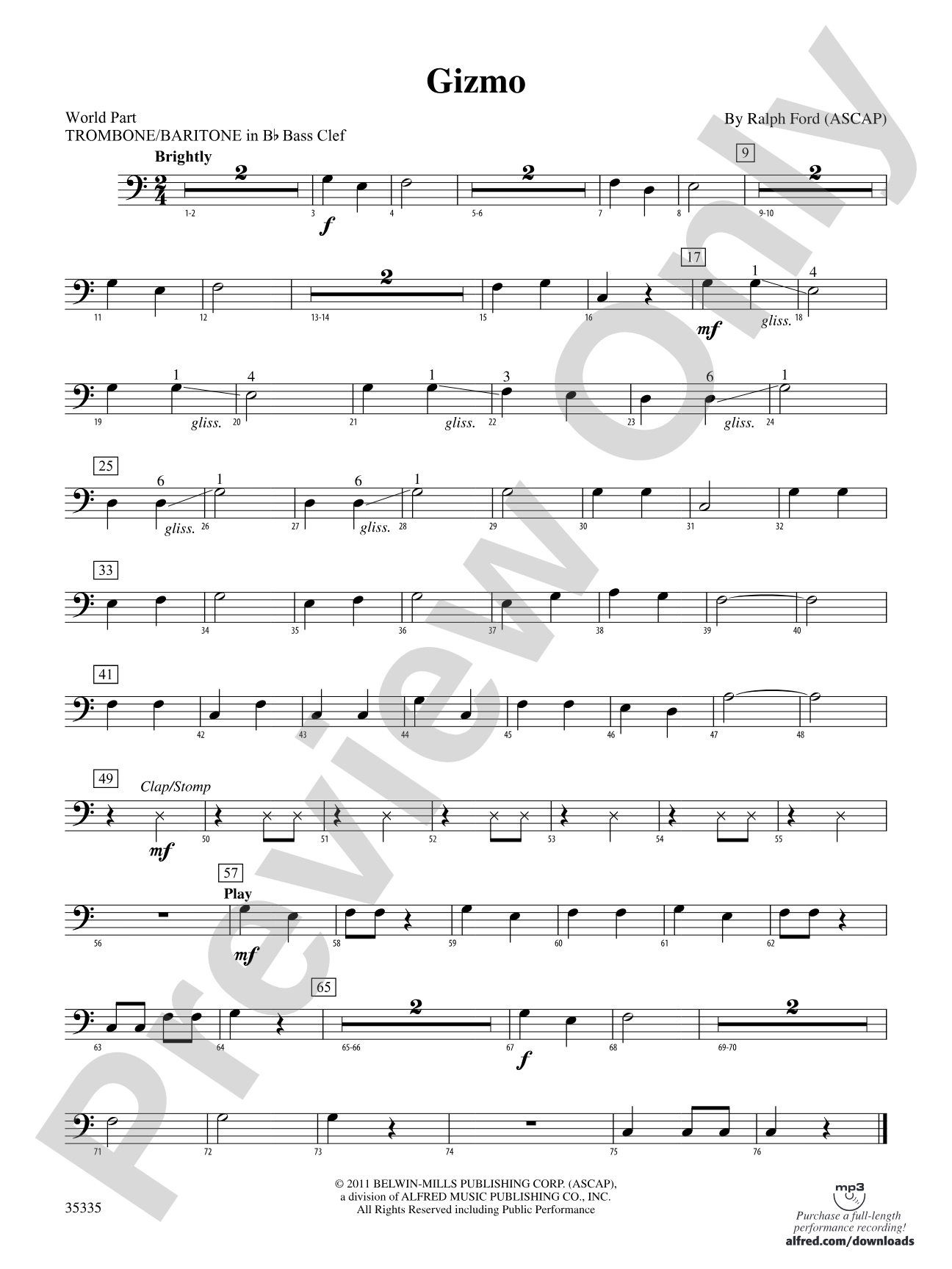 Gizmo: (wp) 1st B-flat Trombone B.C.