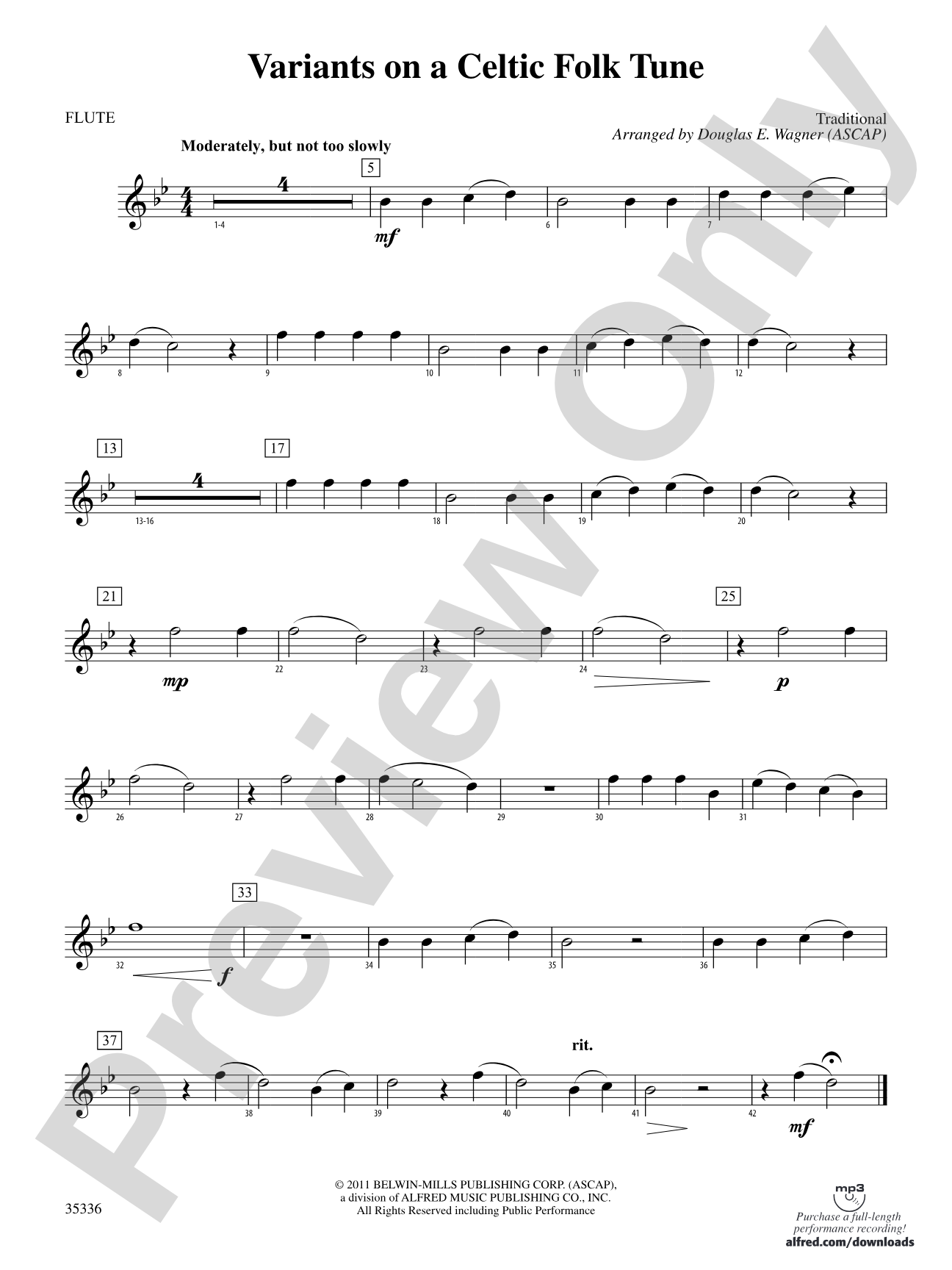 Variants on a Celtic Folk Tune: Flute