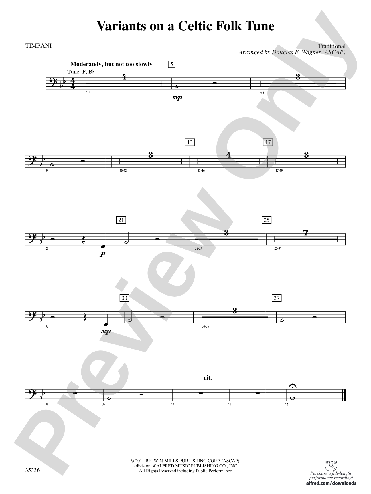 Variants on a Celtic Folk Tune: Timpani