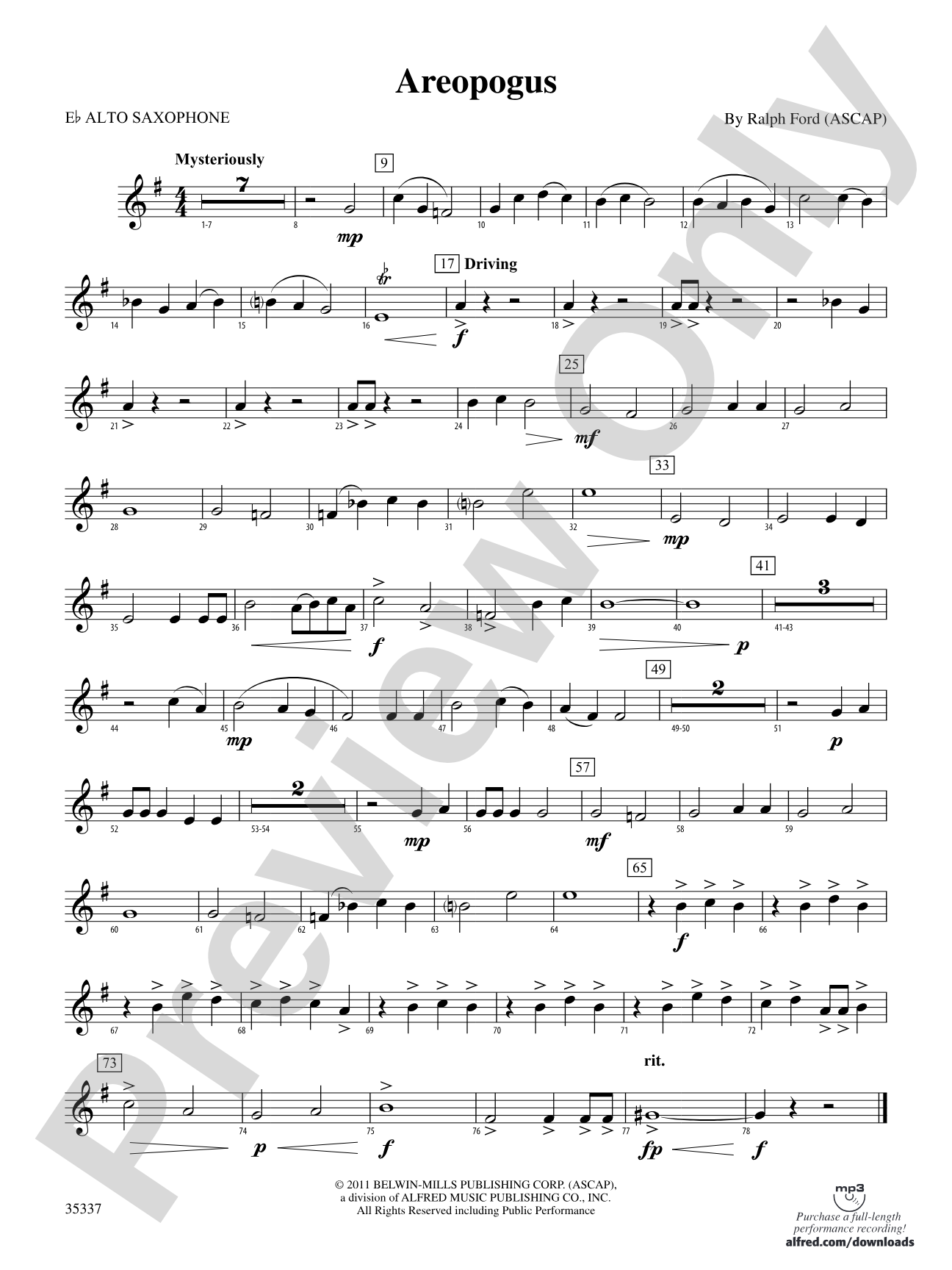 Areopogus: E-flat Alto Saxophone