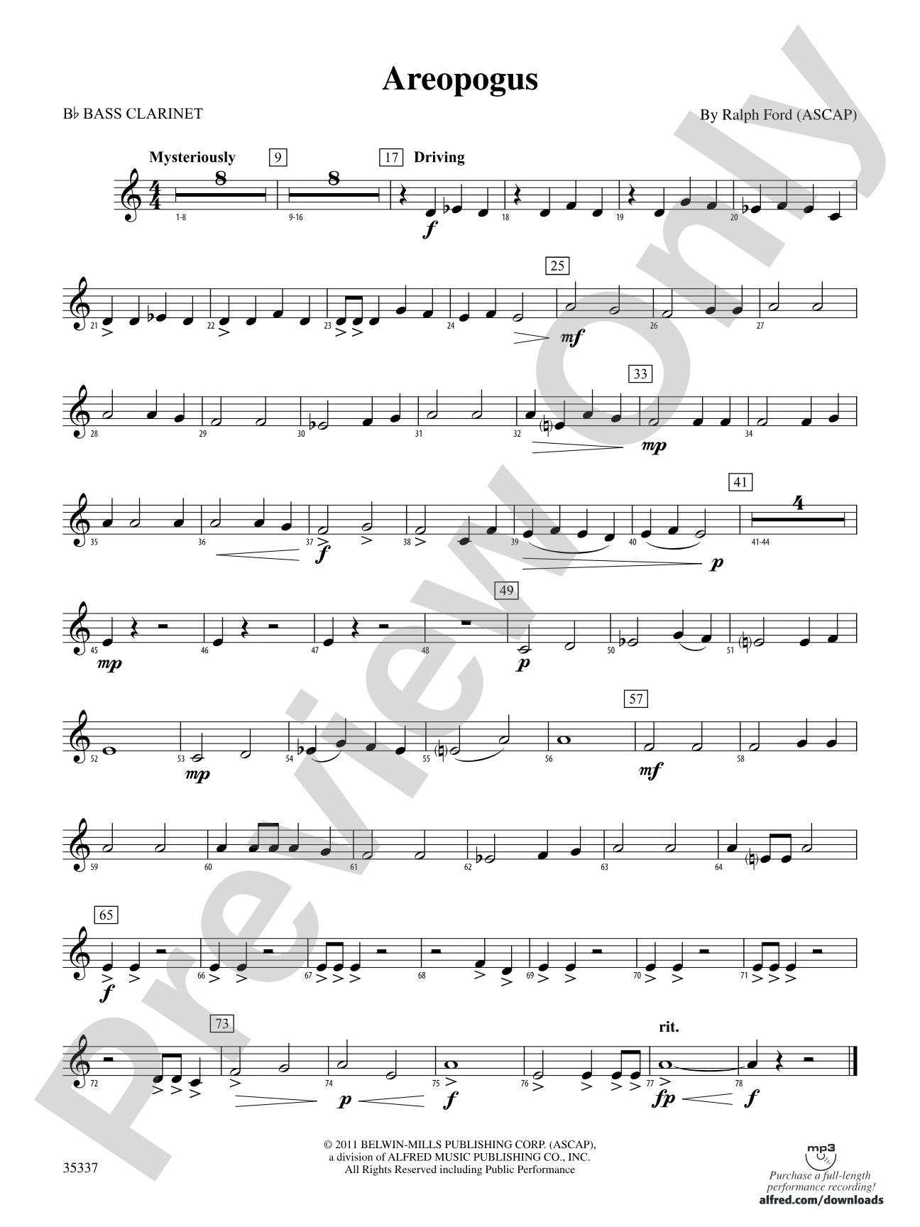 Areopogus: B-flat Bass Clarinet
