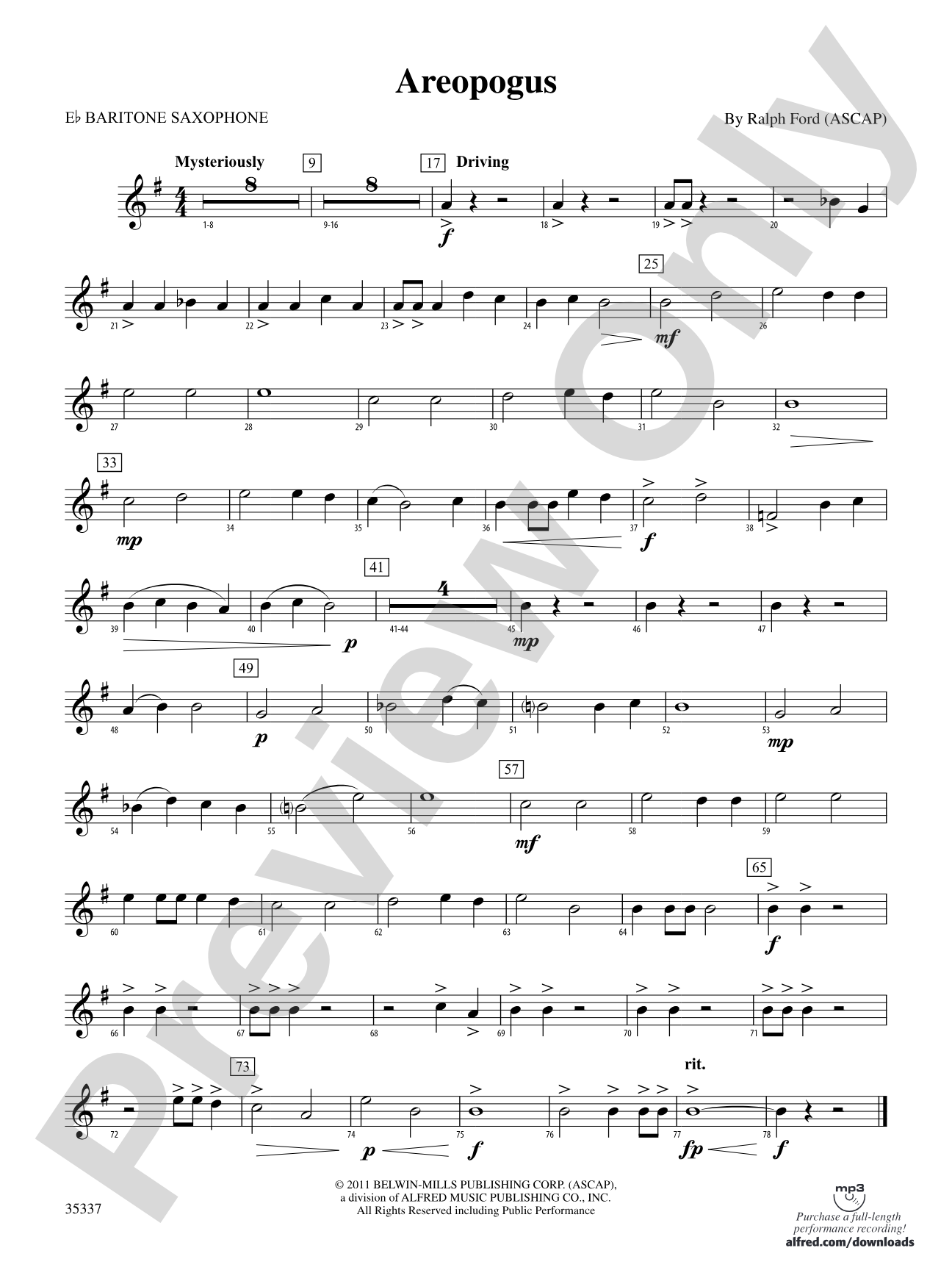 Areopogus: E-flat Baritone Saxophone