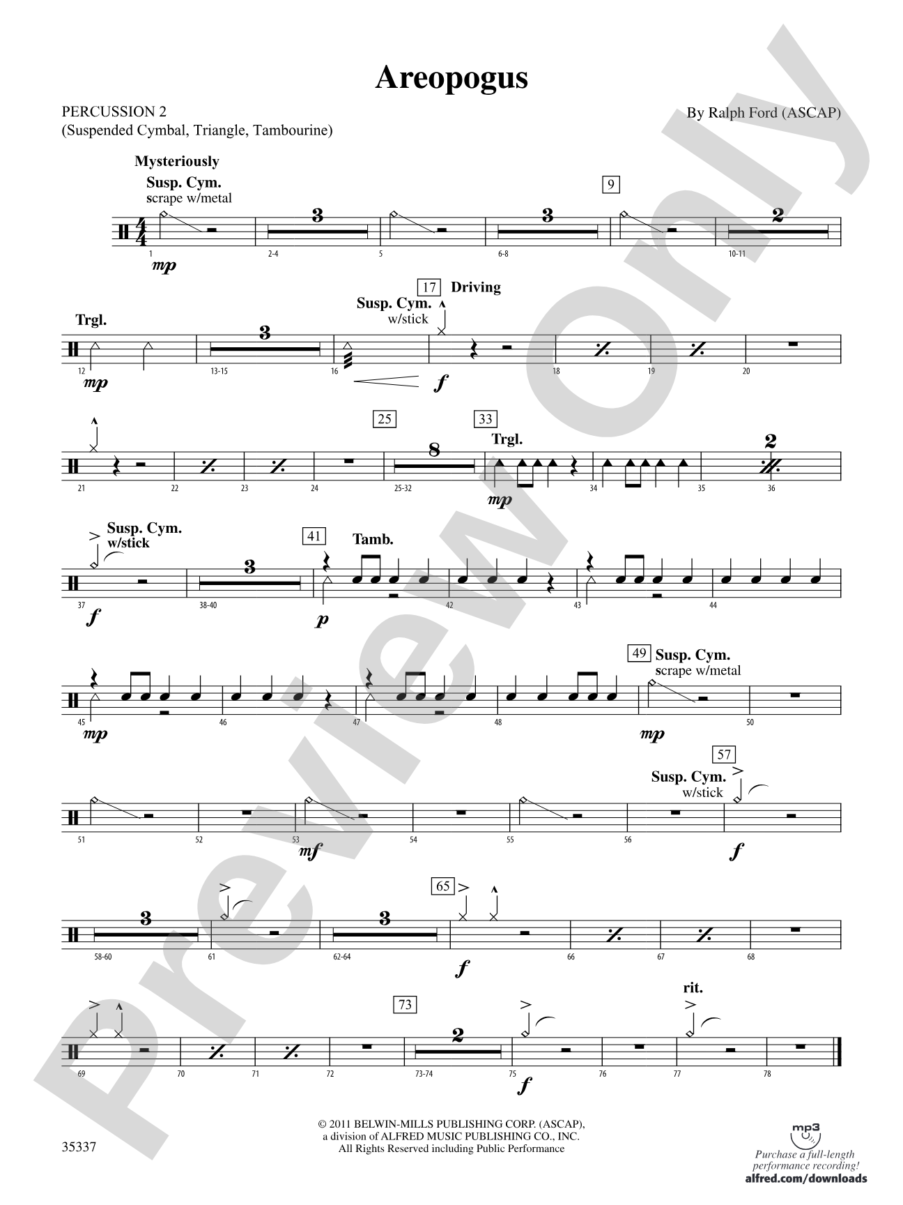 Areopogus: 2nd Percussion