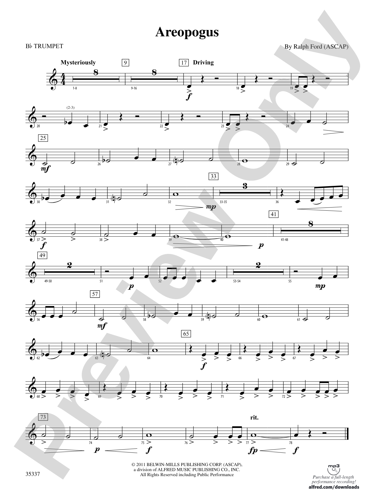 Areopogus: 1st B-flat Trumpet