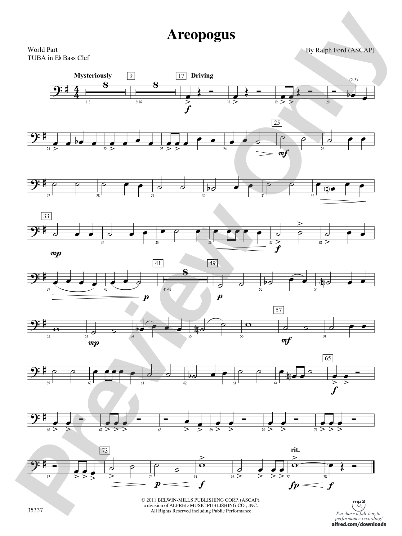 Areopogus: (wp) E-flat Tuba B.C.