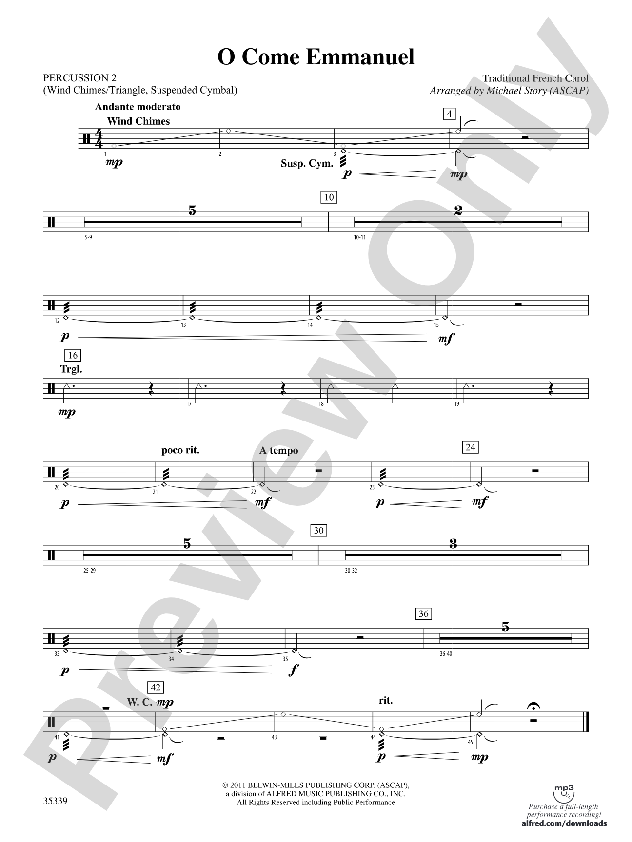O Come Emmanuel: 2nd Percussion