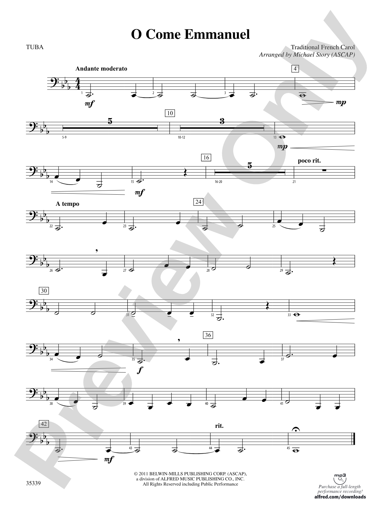 O Come Emmanuel: Tuba
