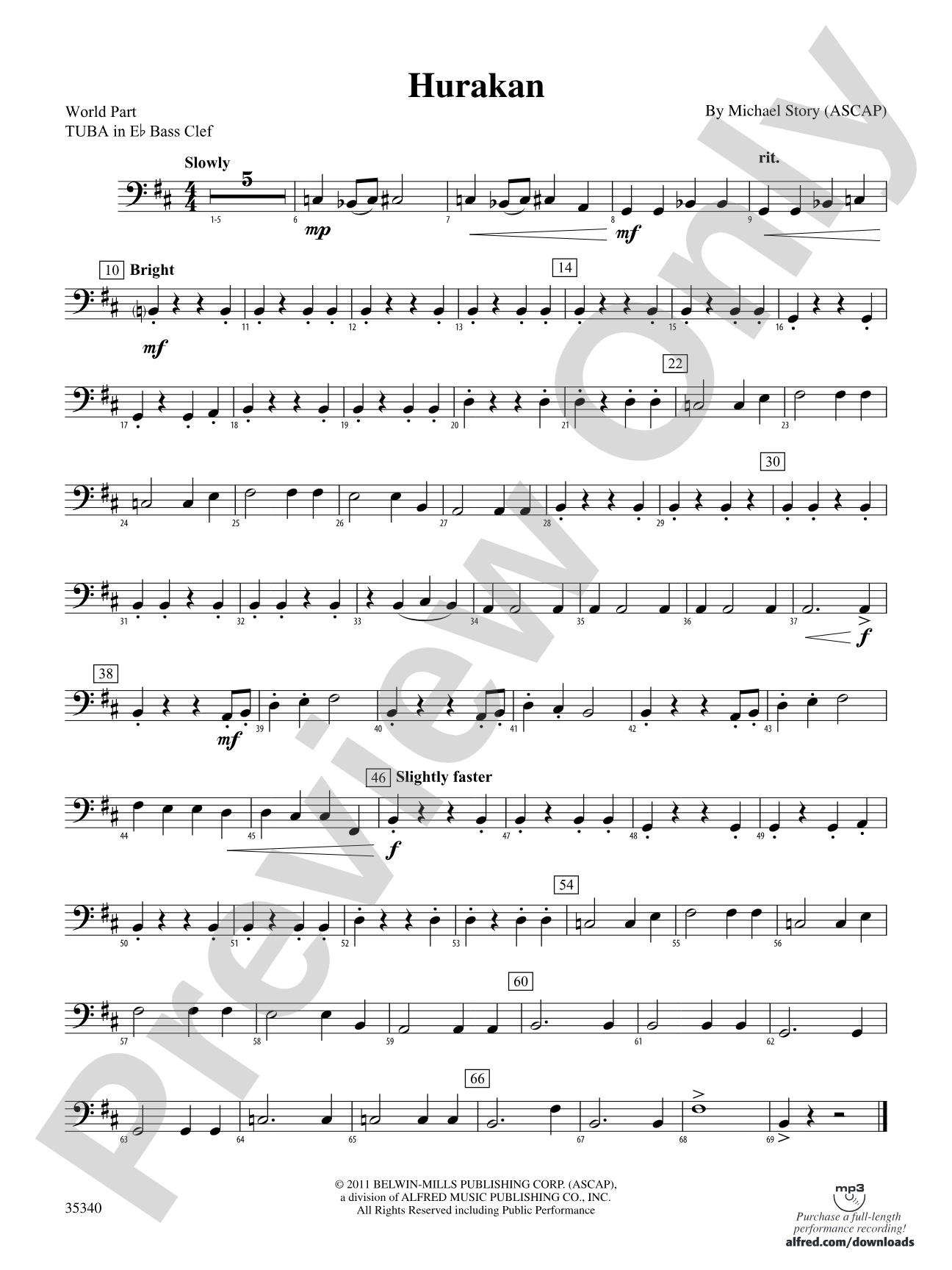 Hurakan: (wp) E-flat Tuba B.C.