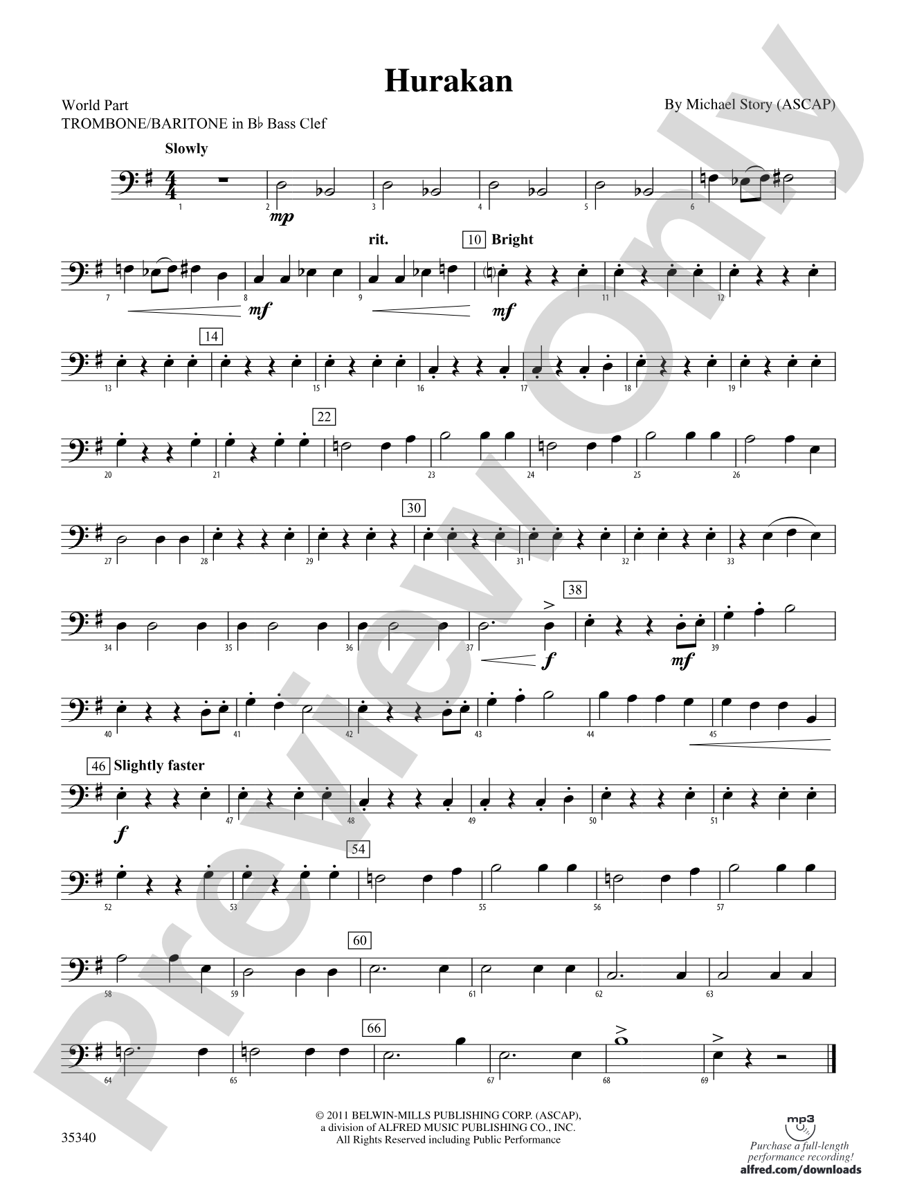 Hurakan: (wp) 1st B-flat Trombone B.C.