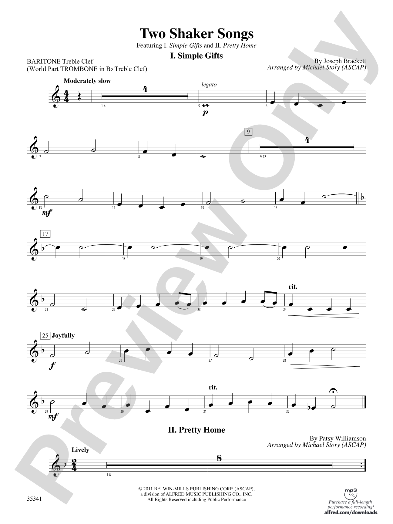 Two Shaker Songs: Baritone T.C.