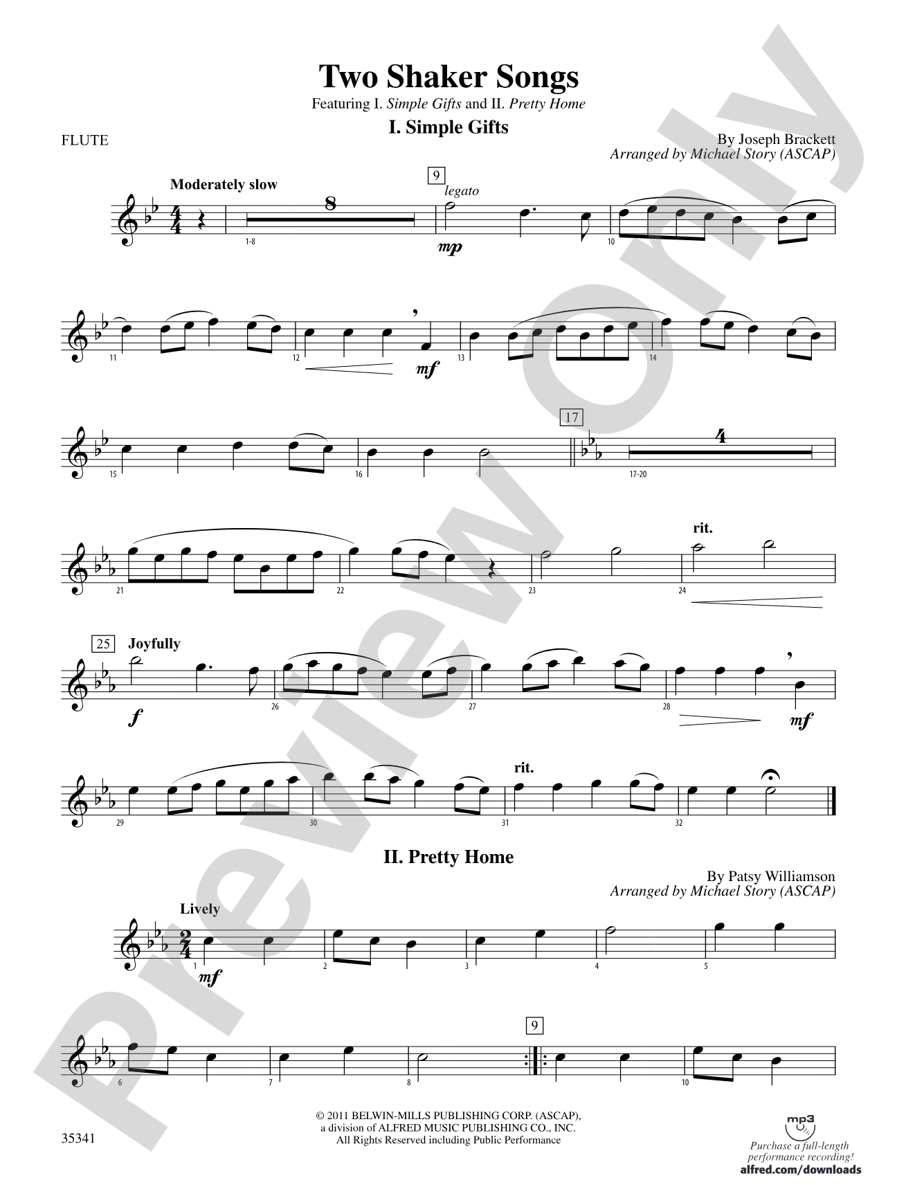 Two Shaker Songs: Flute