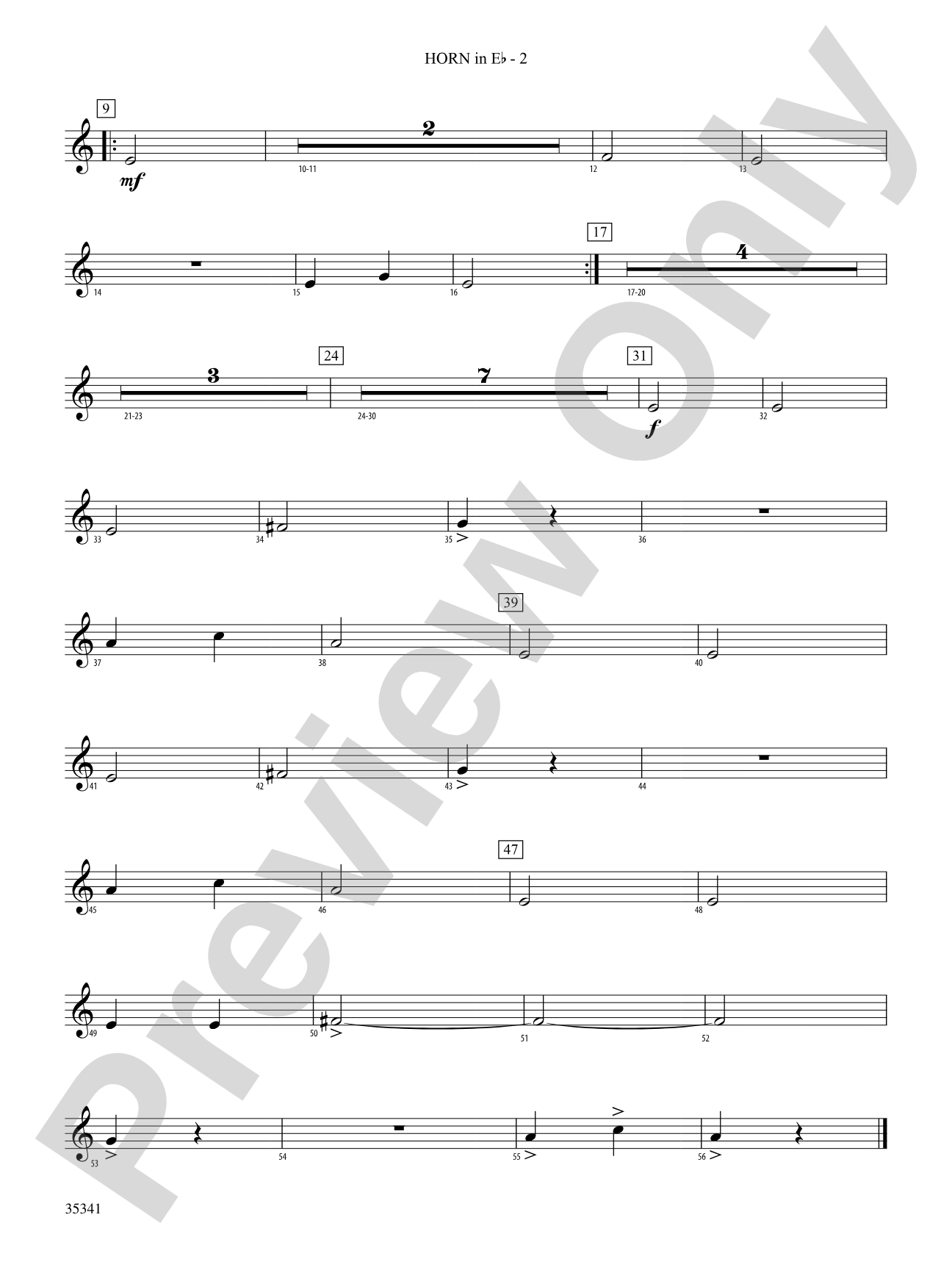 Two Shaker Songs: (wp) 1st Horn in E-flat