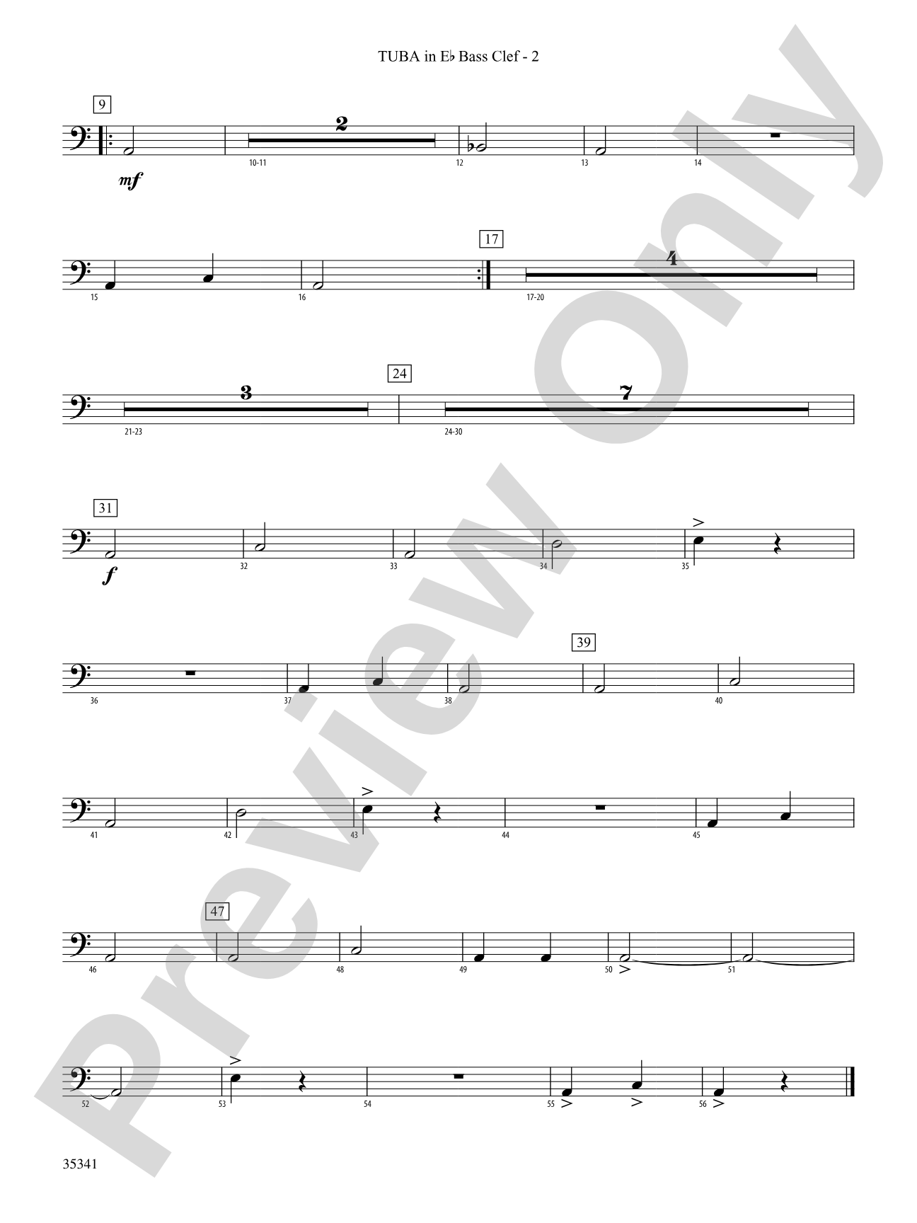 Two Shaker Songs: (wp) E-flat Tuba B.C.