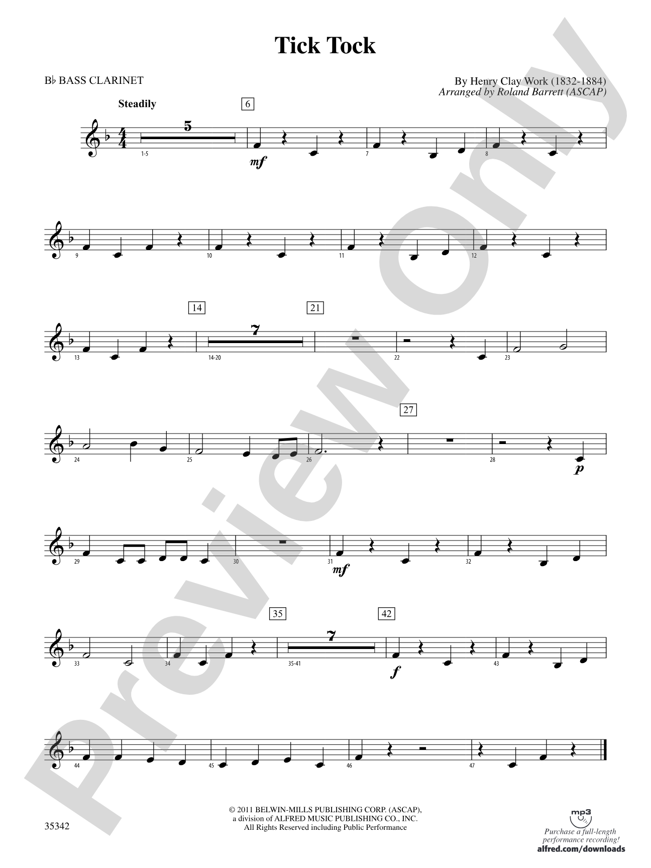 Tick Tock: B-flat Bass Clarinet