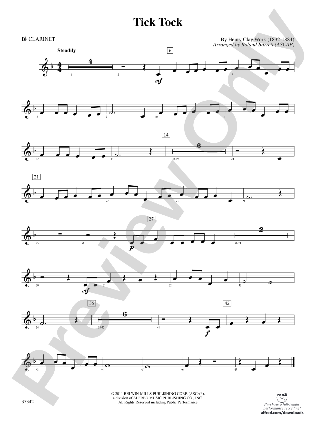 Tick Tock: 1st B-flat Clarinet