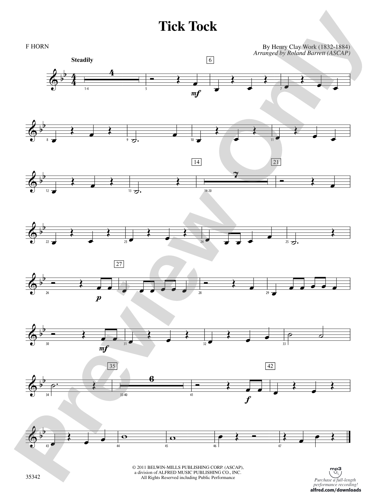 Tick Tock: 1st F Horn